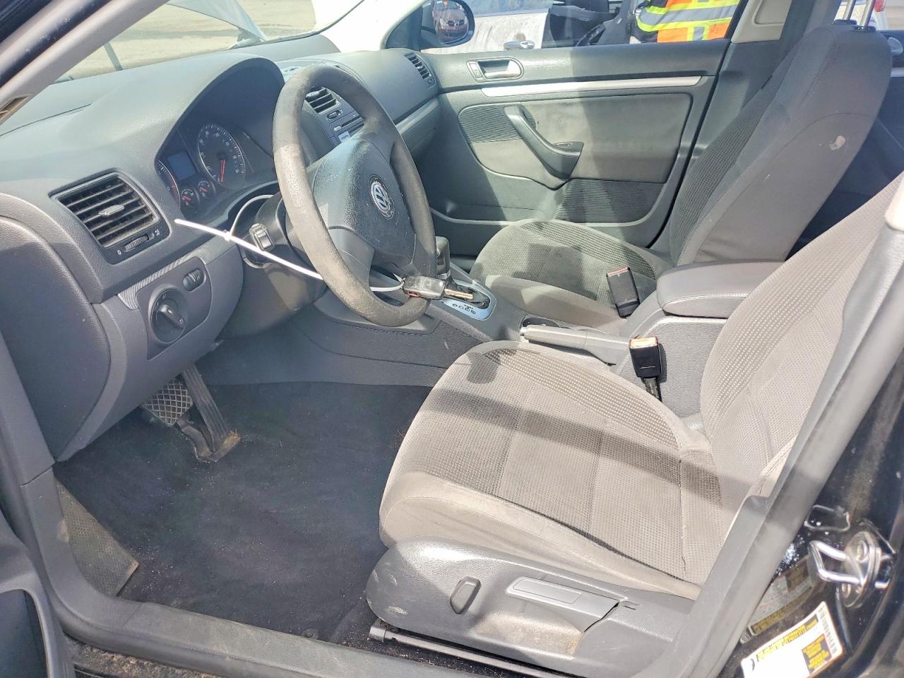 2009 Volkswagen Jetta S Black vin: 3VWJM71K19M004812