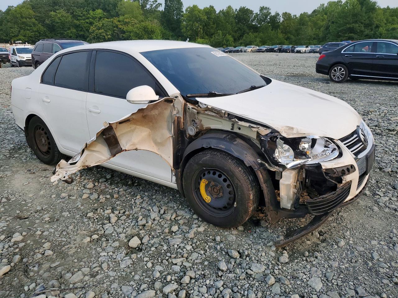 2009 Volkswagen Jetta S White vin: 3VWJM71K29M077574