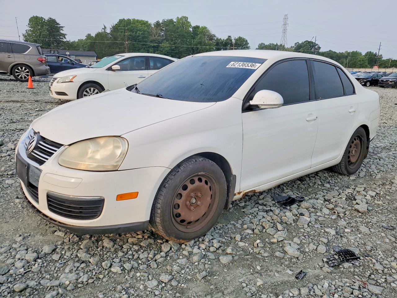 2009 Volkswagen Jetta S White vin: 3VWJM71K29M077574