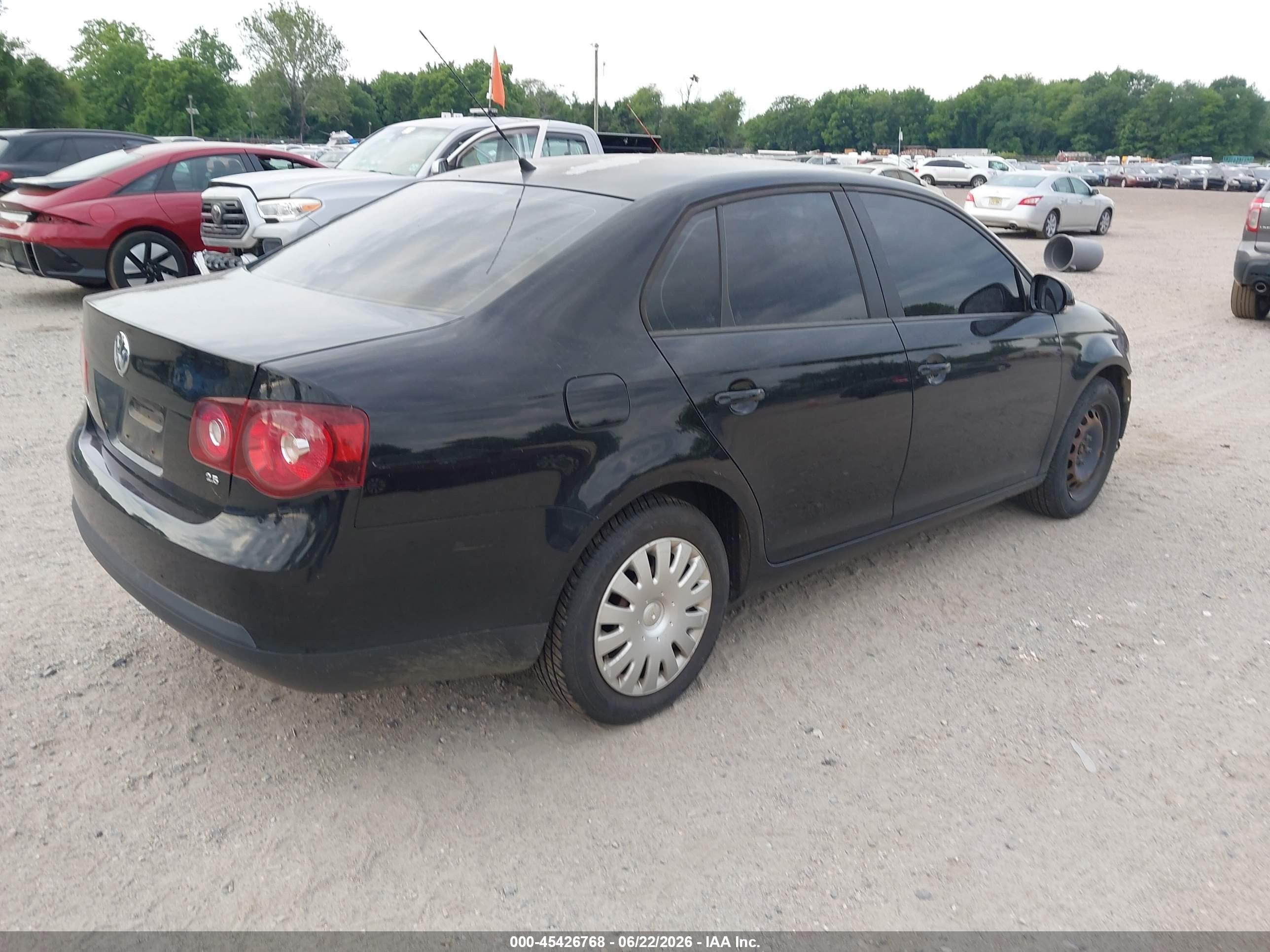 2009 Volkswagen Jetta S Black vin: 3VWJM71K29M154105