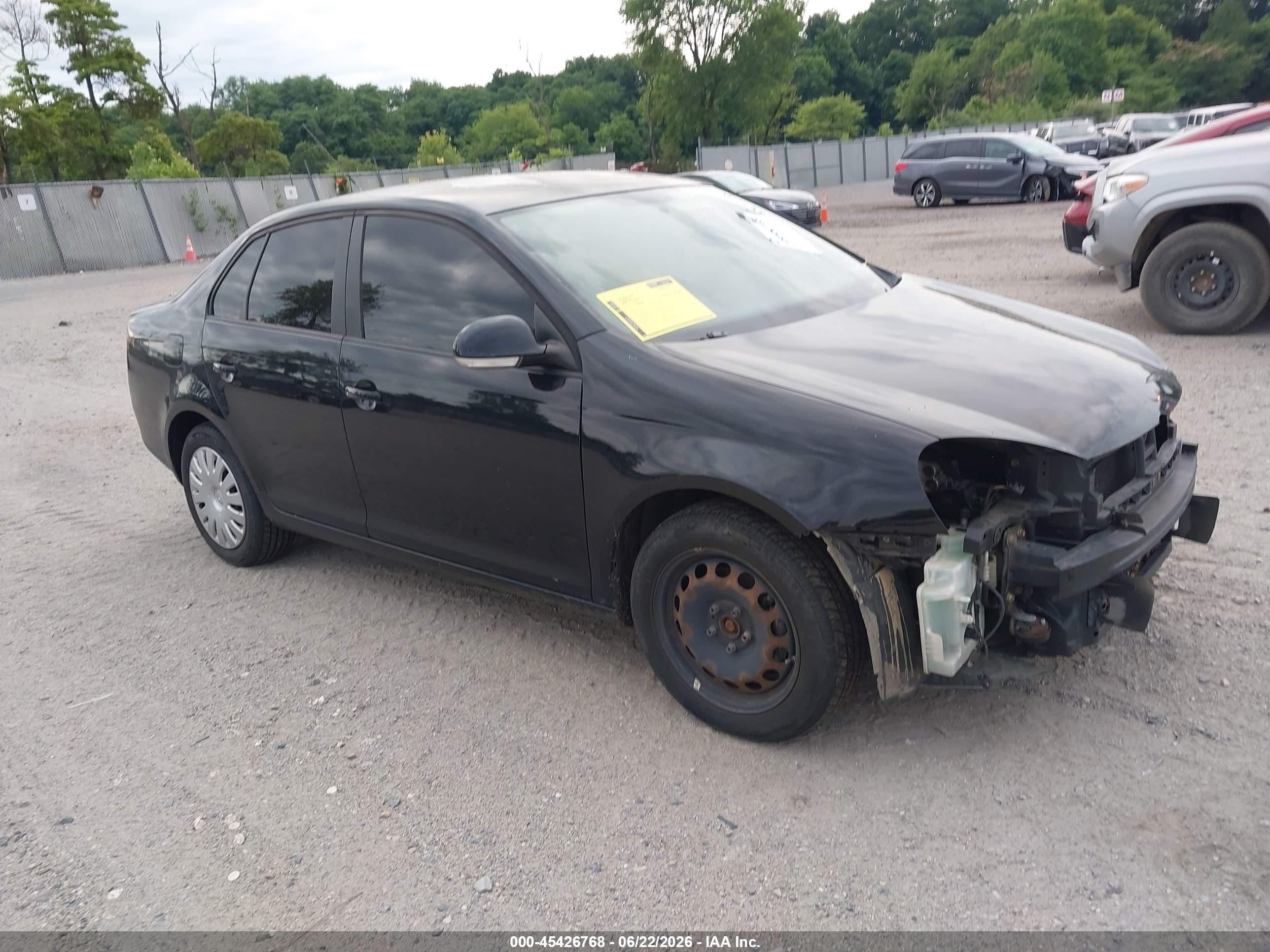 2009 Volkswagen Jetta S Black vin: 3VWJM71K29M154105