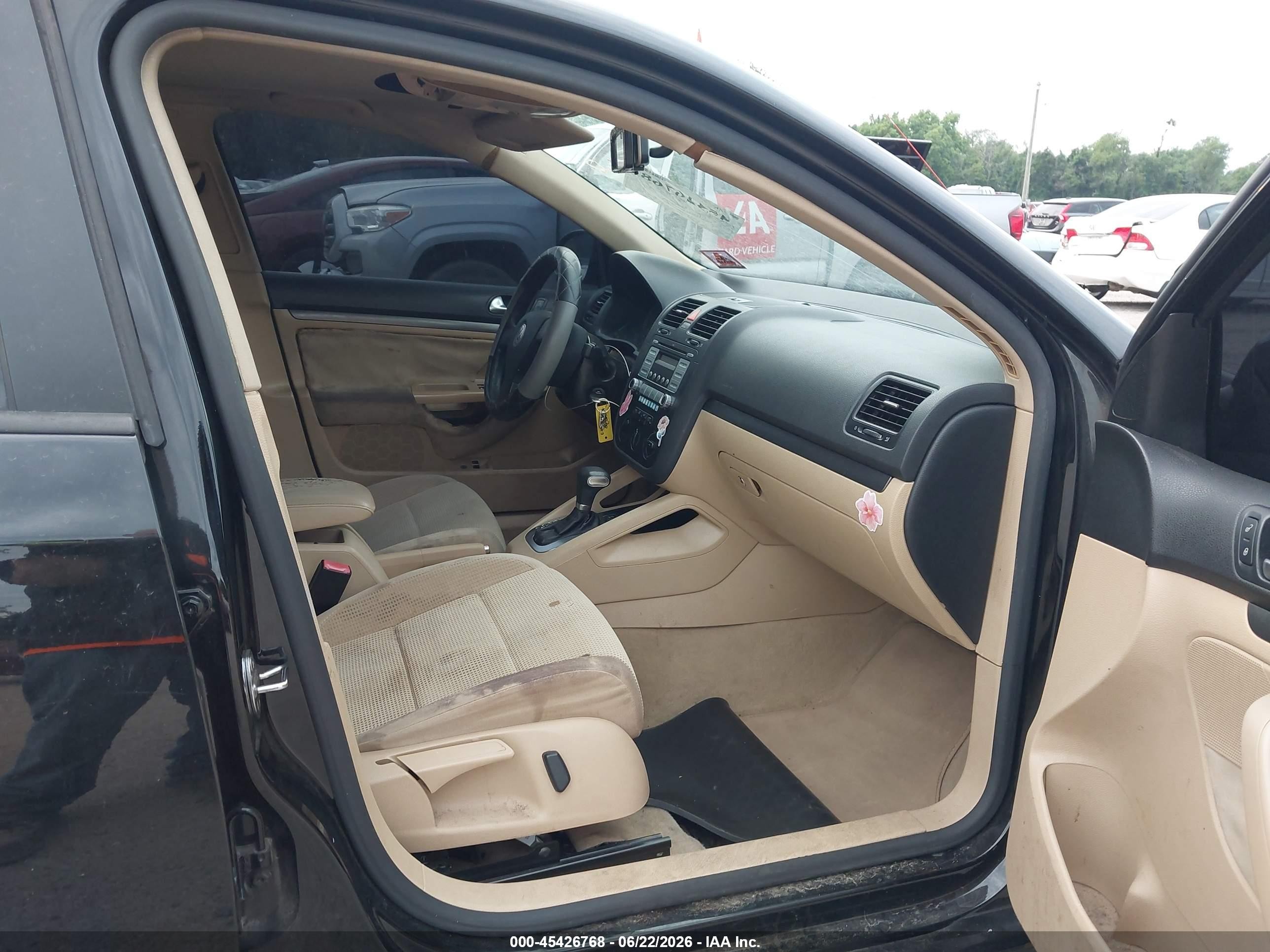 2009 Volkswagen Jetta S Black vin: 3VWJM71K29M154105