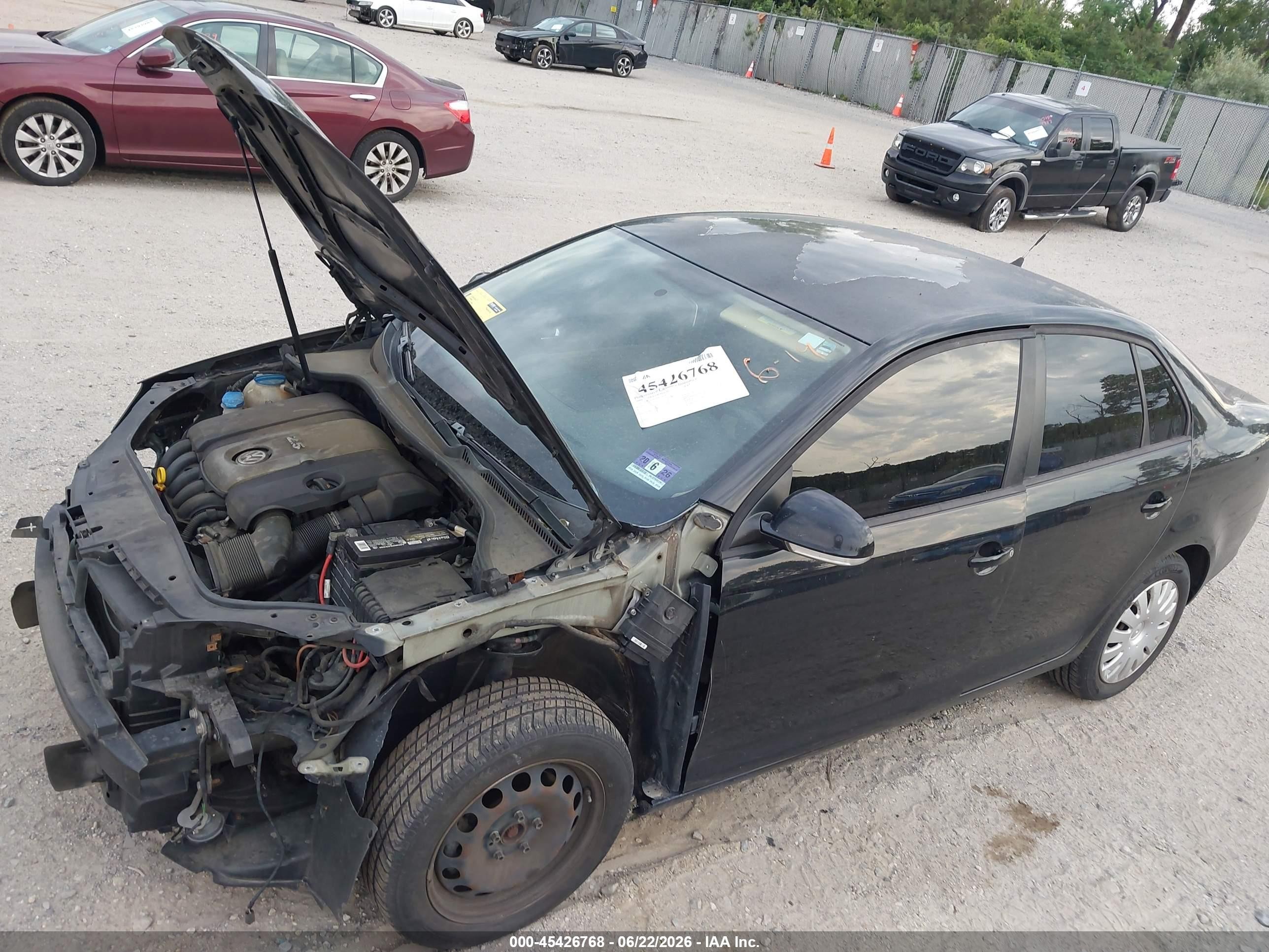 2009 Volkswagen Jetta S Black vin: 3VWJM71K29M154105