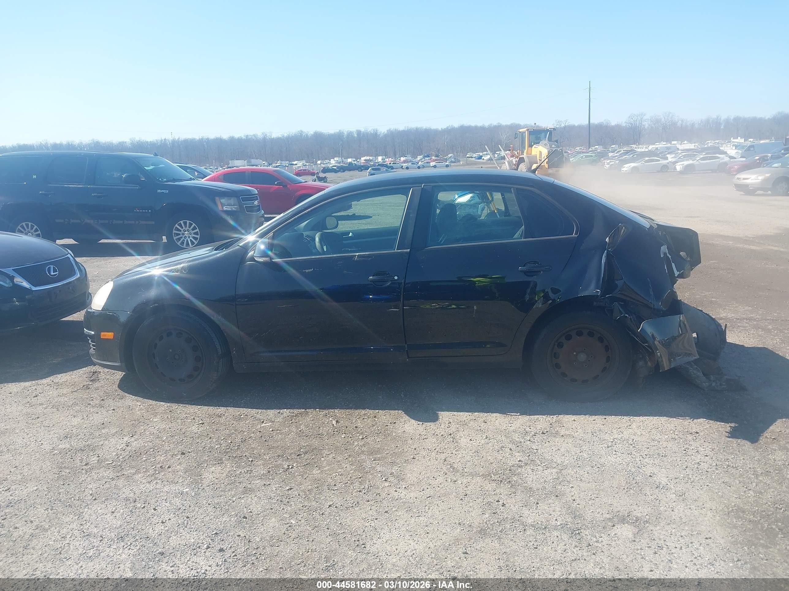 2009 Volkswagen Jetta S Black vin: 3VWJM71K29M164021