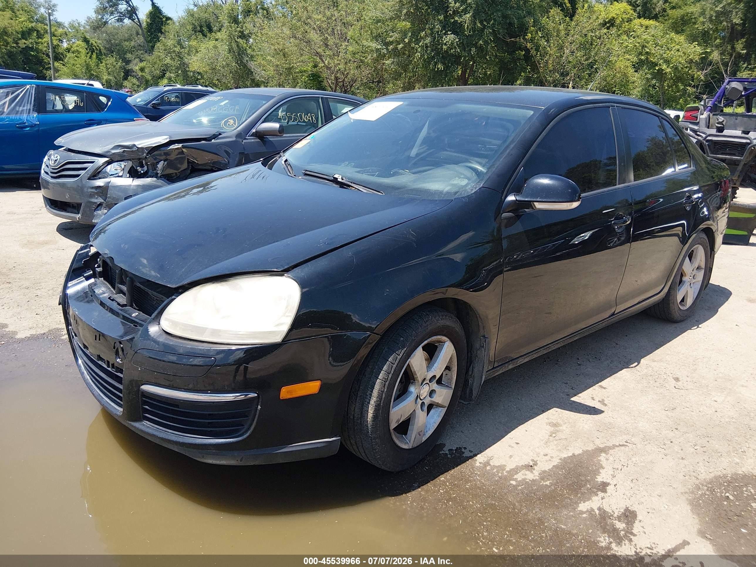 2009 Volkswagen Jetta S Black vin: 3VWJM71K39M069810