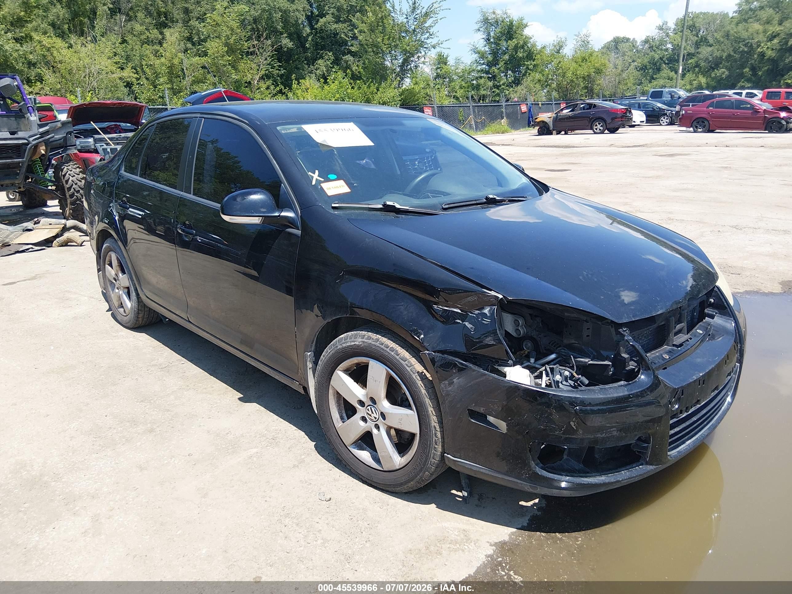 2009 Volkswagen Jetta S Black vin: 3VWJM71K39M069810