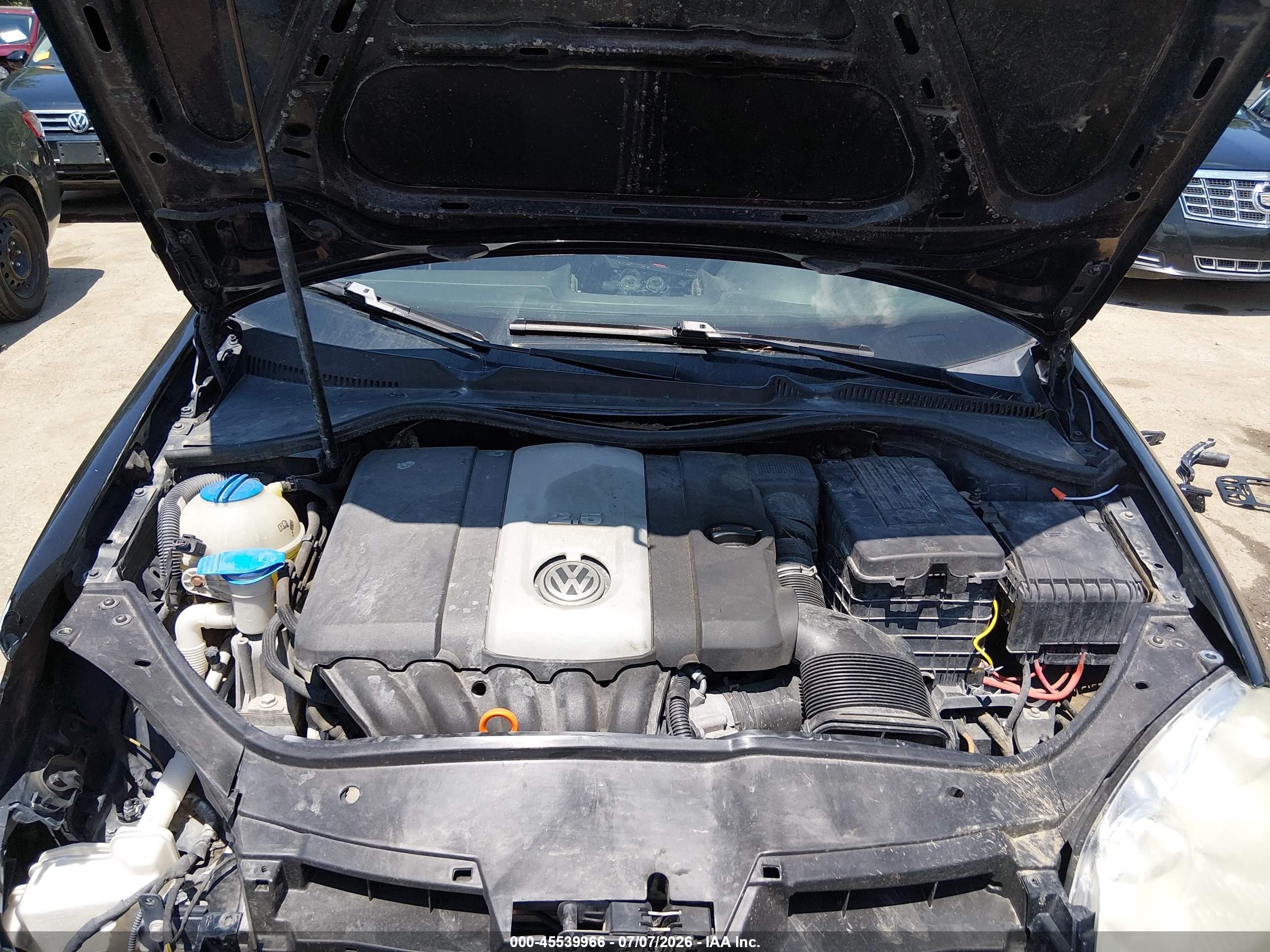 2009 Volkswagen Jetta S Black vin: 3VWJM71K39M069810