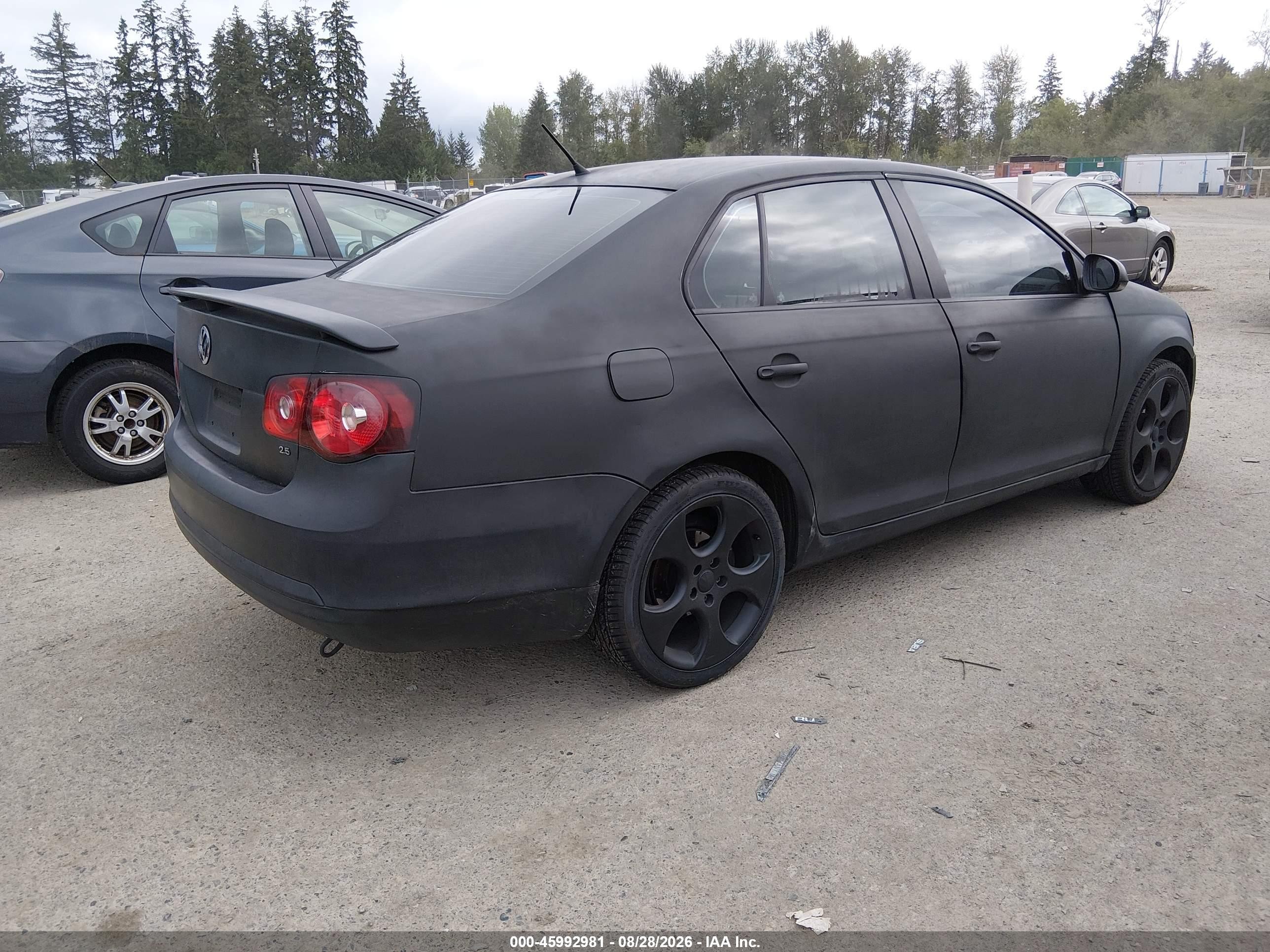2008 Volkswagen Jetta S Black vin: 3VWJM71K48M197648