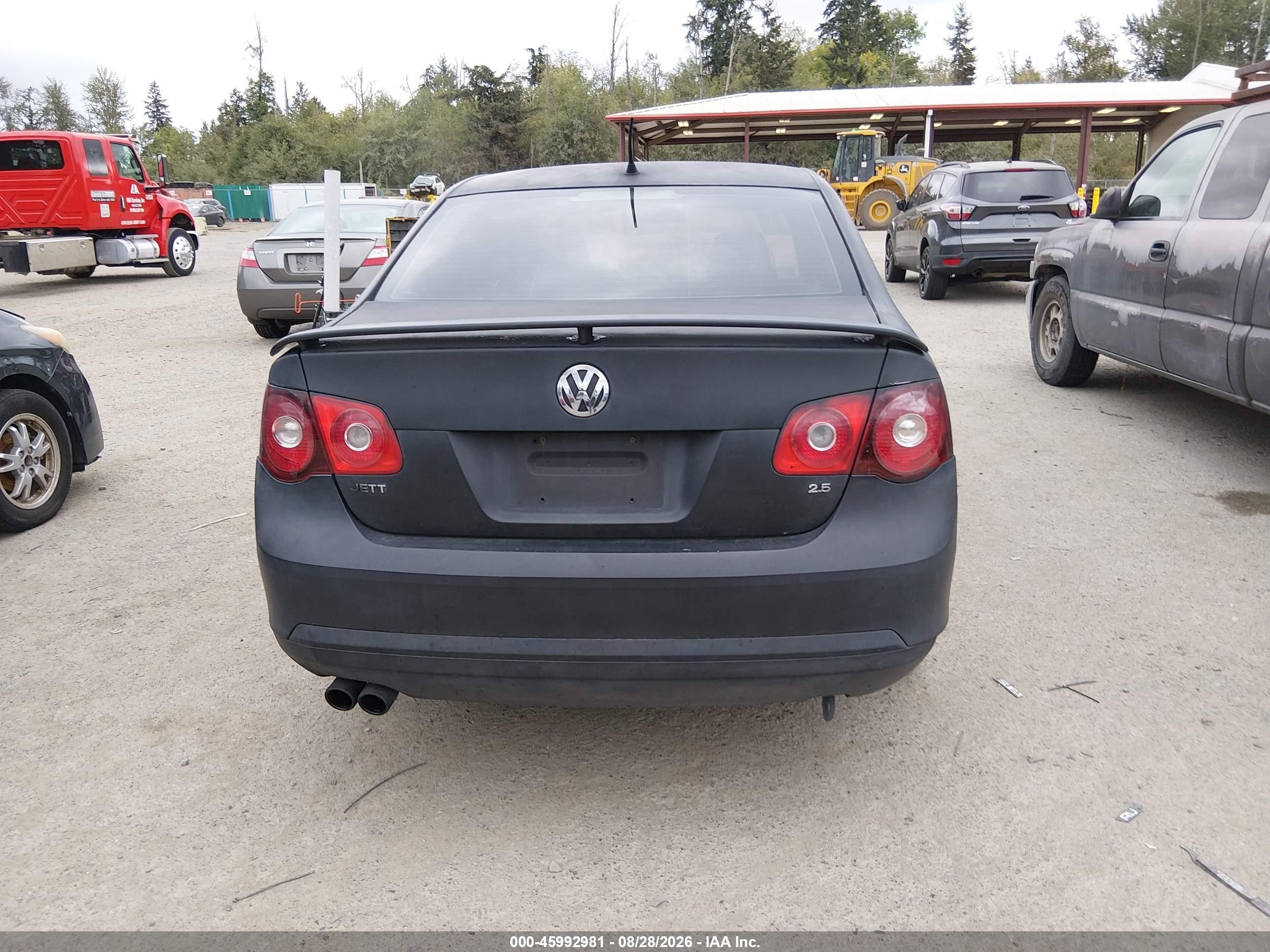 2008 Volkswagen Jetta S Black vin: 3VWJM71K48M197648