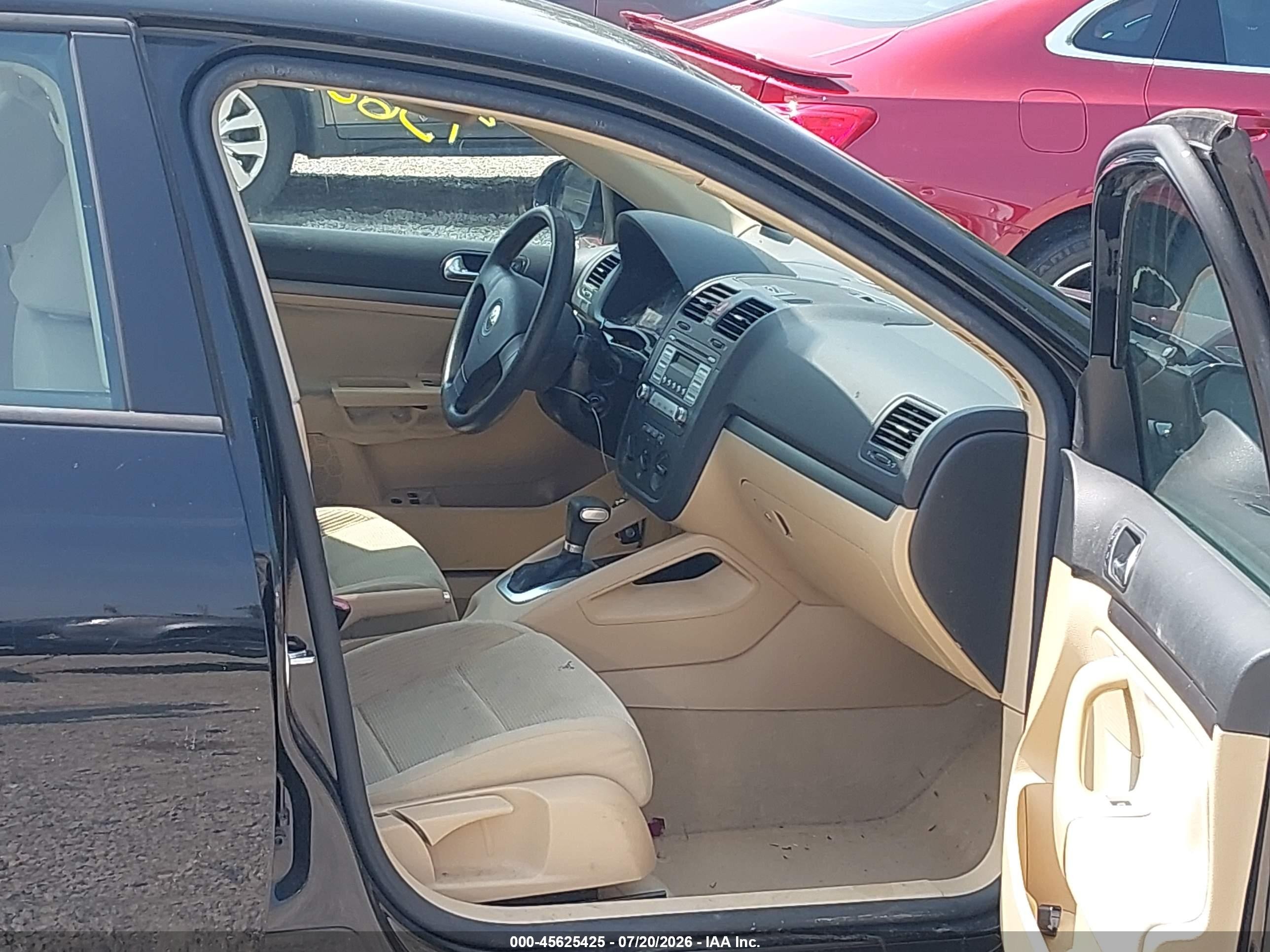 2009 Volkswagen Jetta S Black vin: 3VWJM71K49M028070