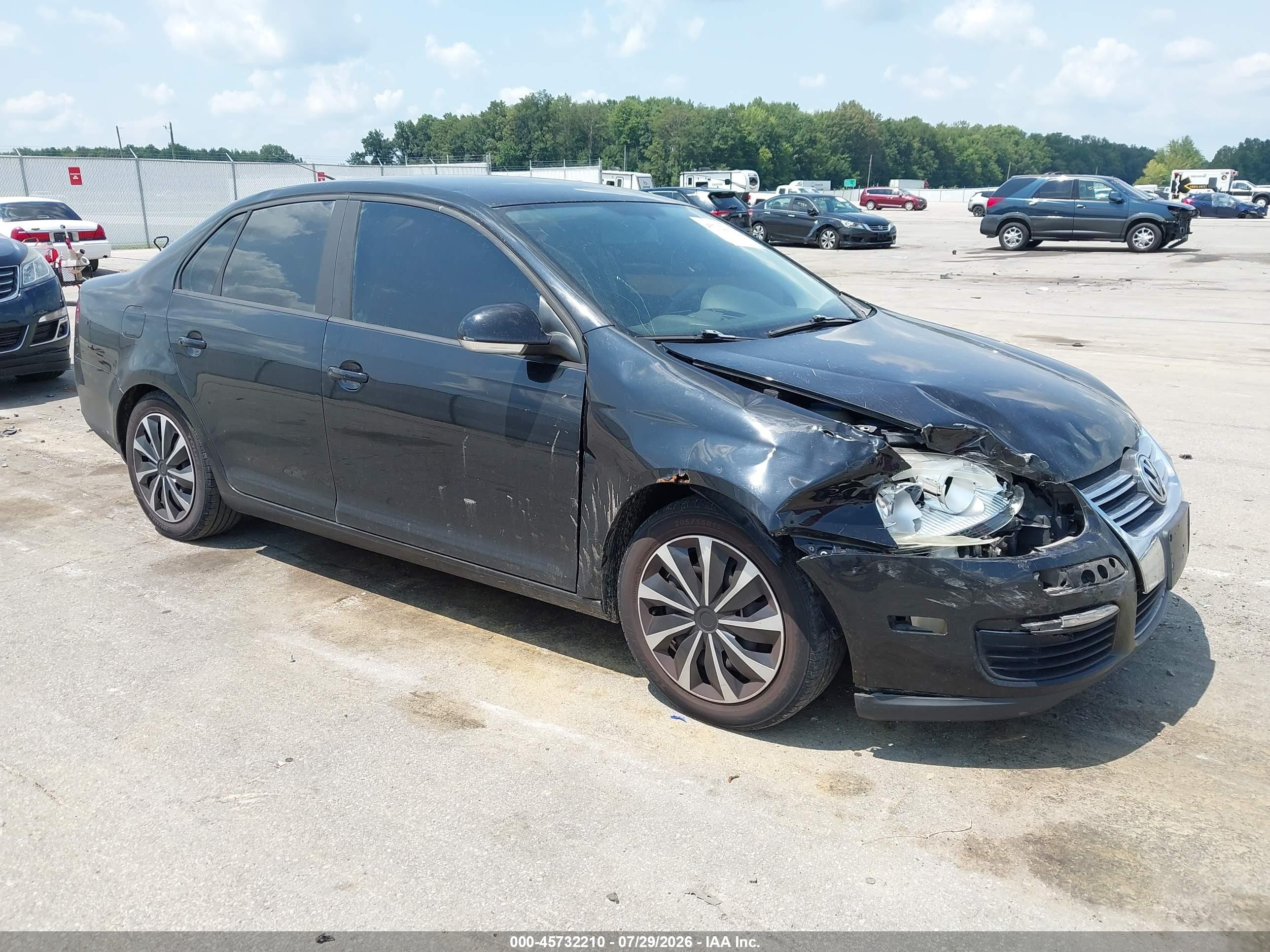 2008 Volkswagen Jetta S Черный vin: 3VWJM71K58M032224