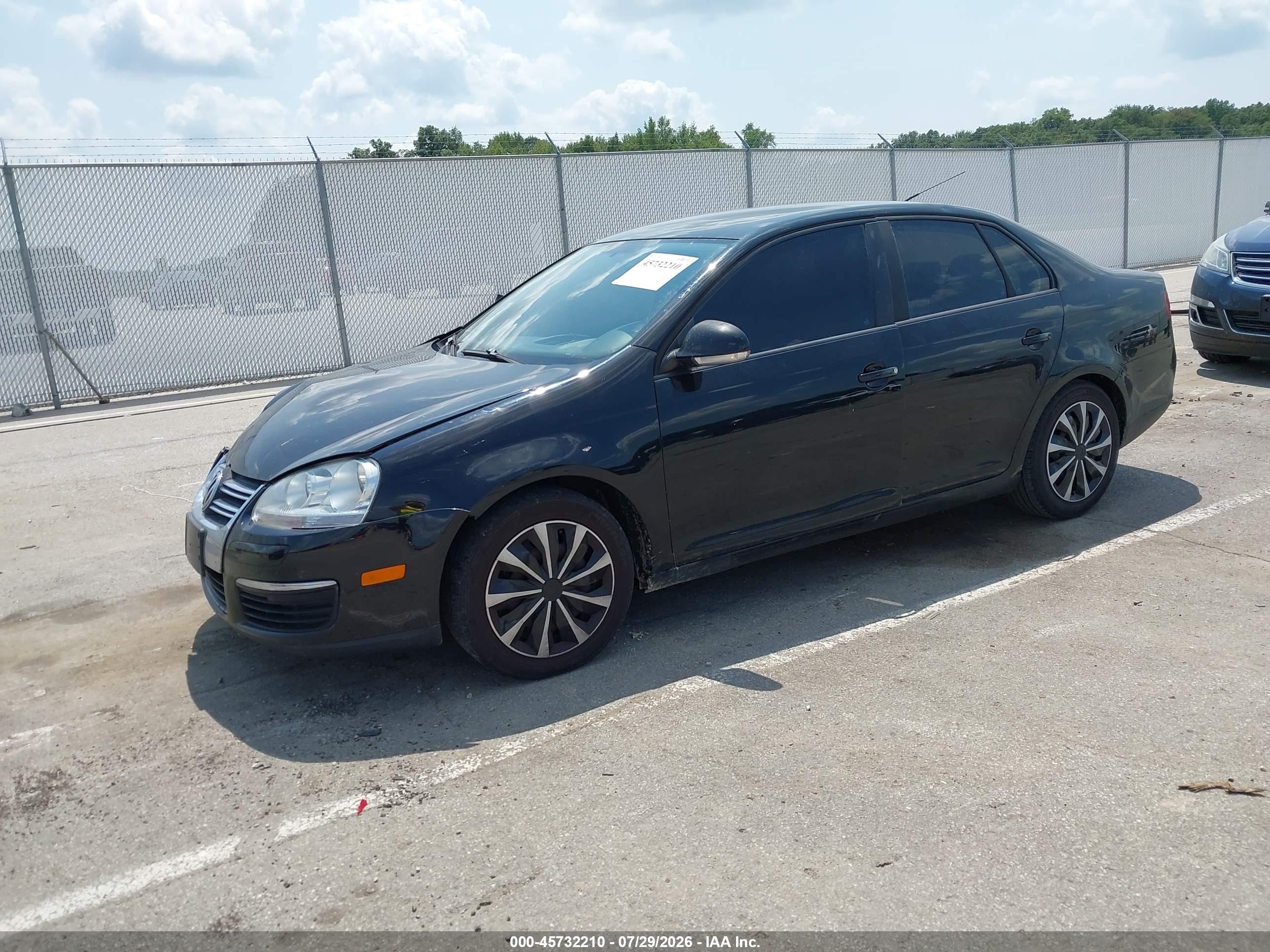 2008 Volkswagen Jetta S Черный vin: 3VWJM71K58M032224