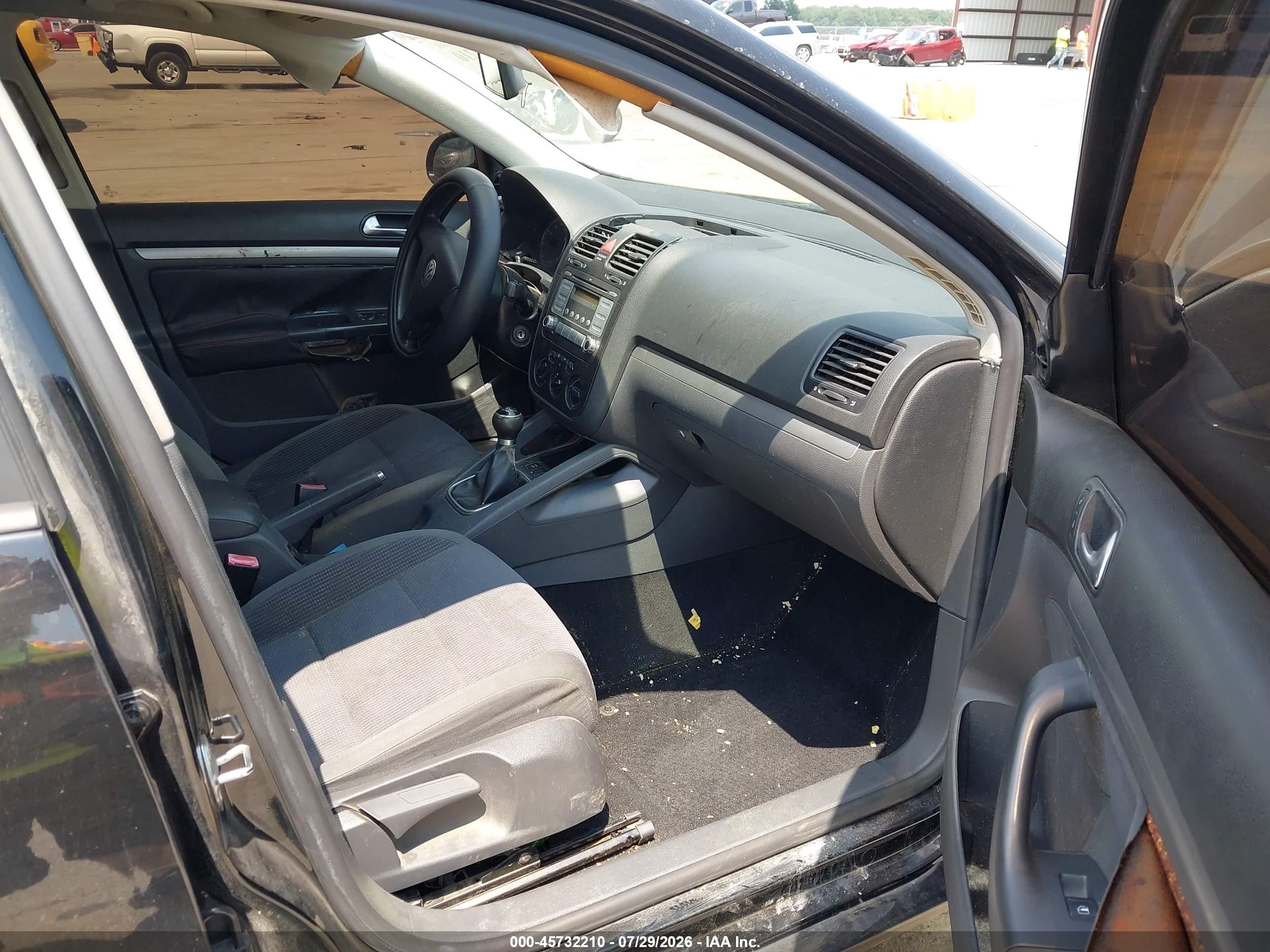 2008 Volkswagen Jetta S Черный vin: 3VWJM71K58M032224