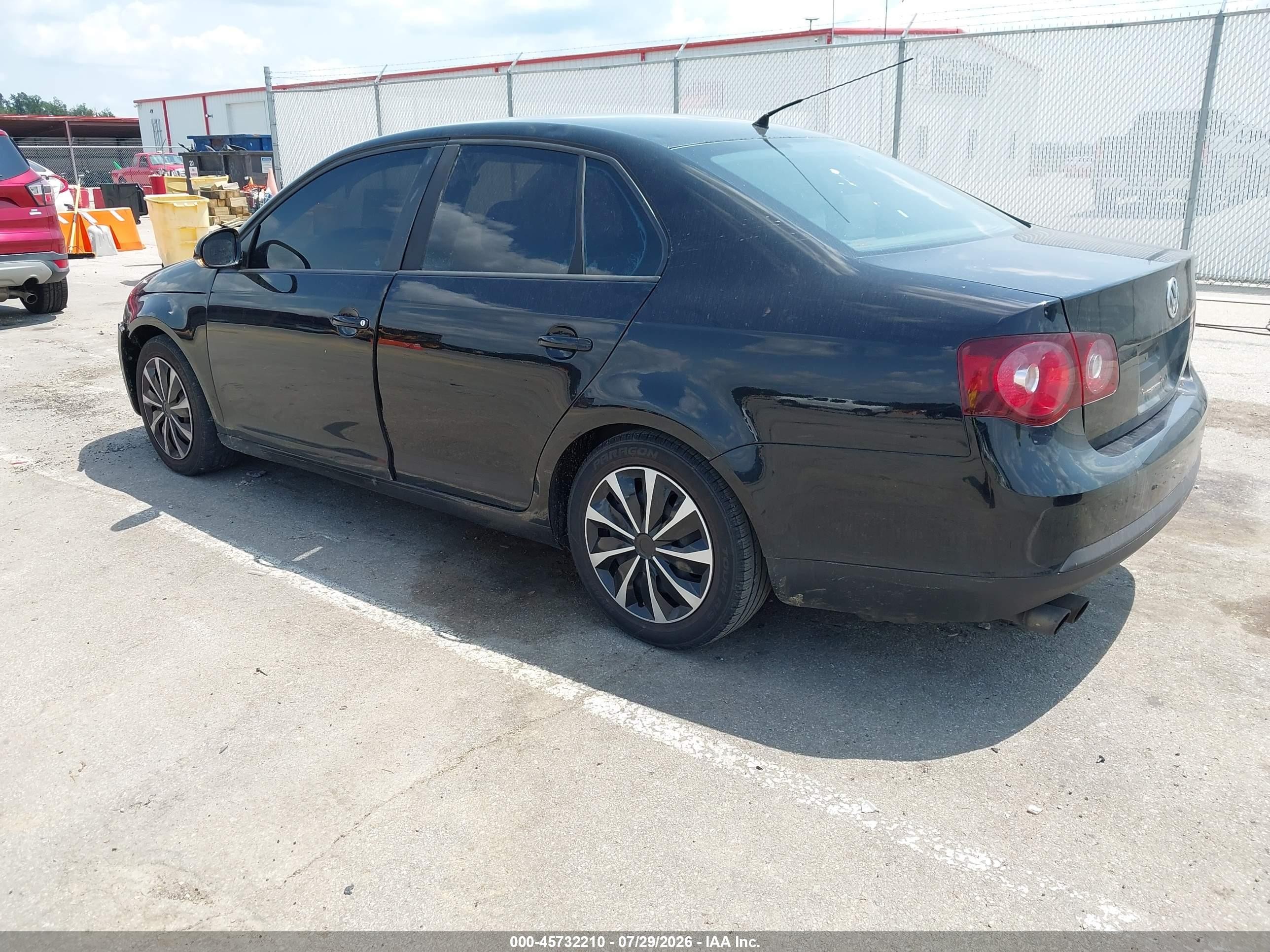 2008 Volkswagen Jetta S Черный vin: 3VWJM71K58M032224