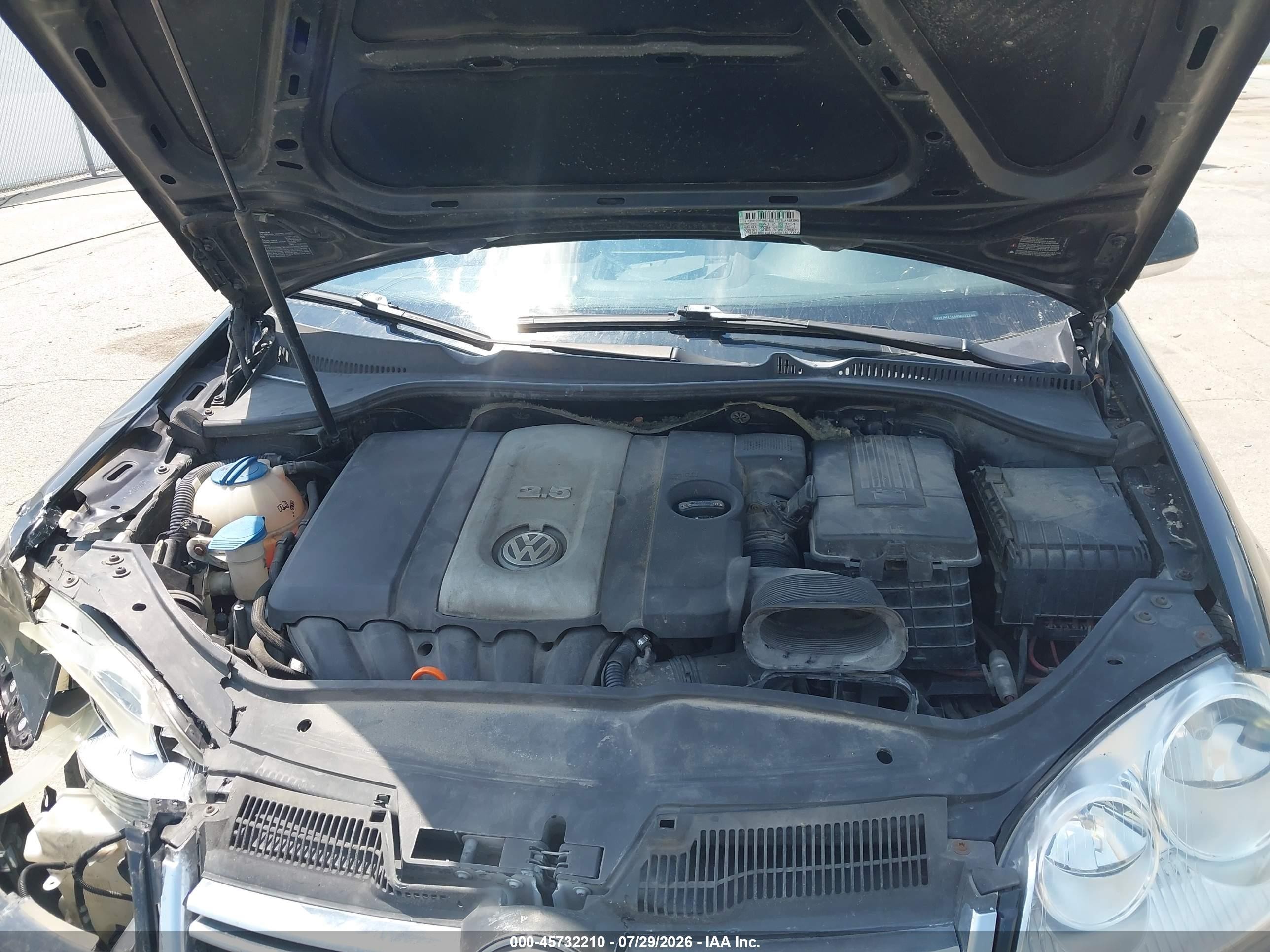 2008 Volkswagen Jetta S Черный vin: 3VWJM71K58M032224