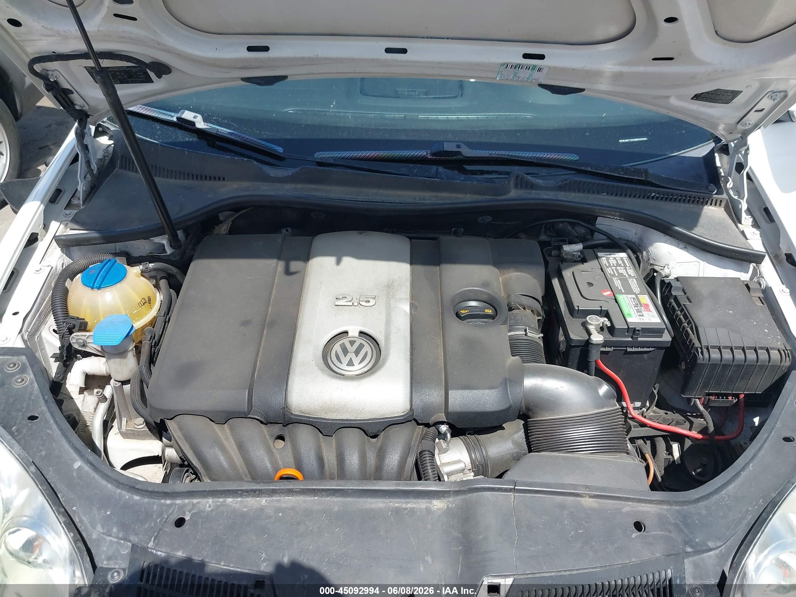 2009 Volkswagen Jetta S White vin: 3VWJM71K69M040060
