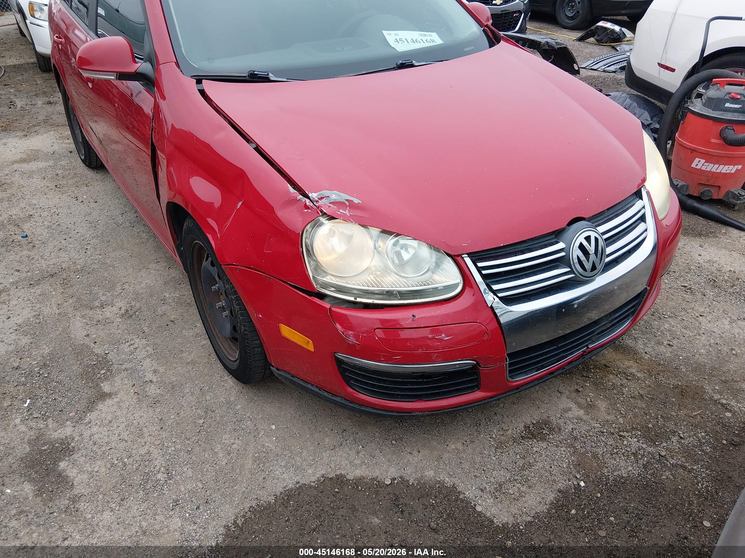 2008 Volkswagen Jetta S Red vin: 3VWJM71K78M096555