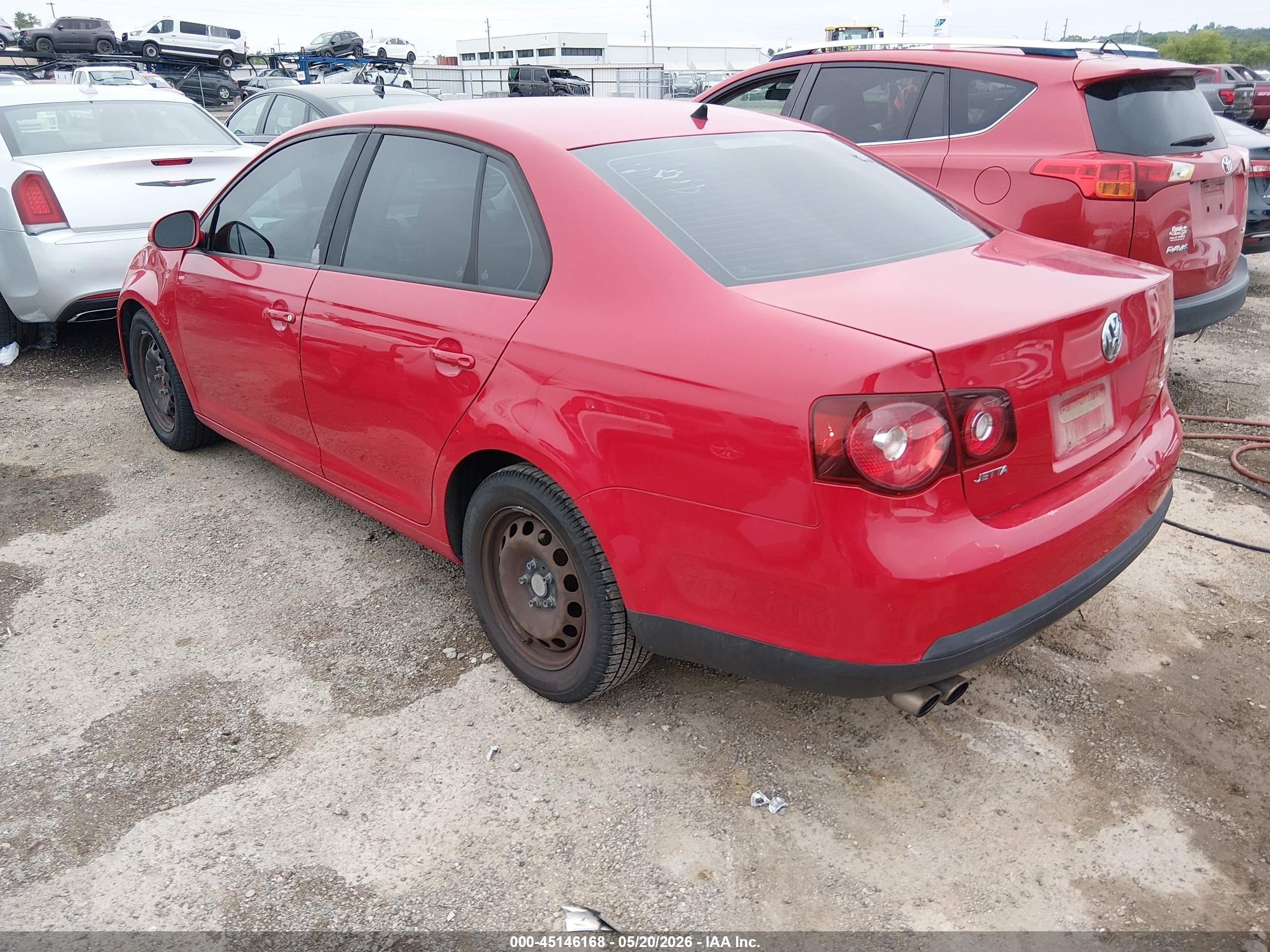 2008 Volkswagen Jetta S Red vin: 3VWJM71K78M096555