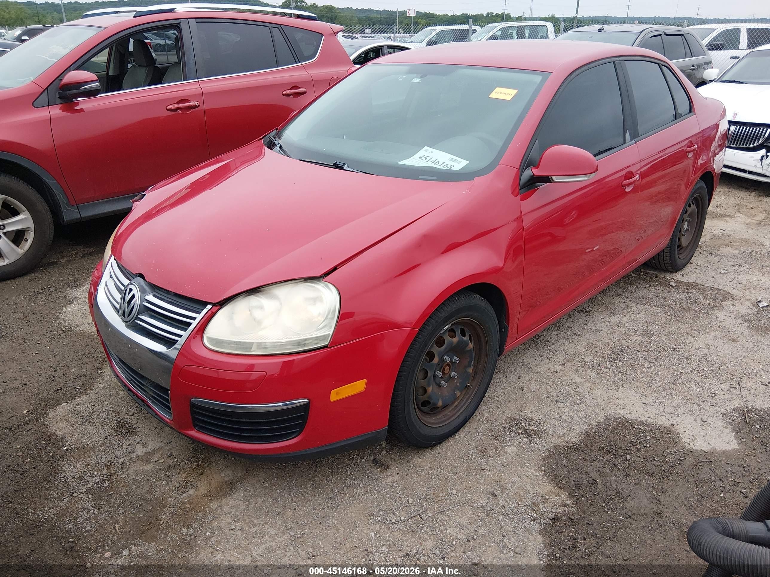2008 Volkswagen Jetta S Red vin: 3VWJM71K78M096555