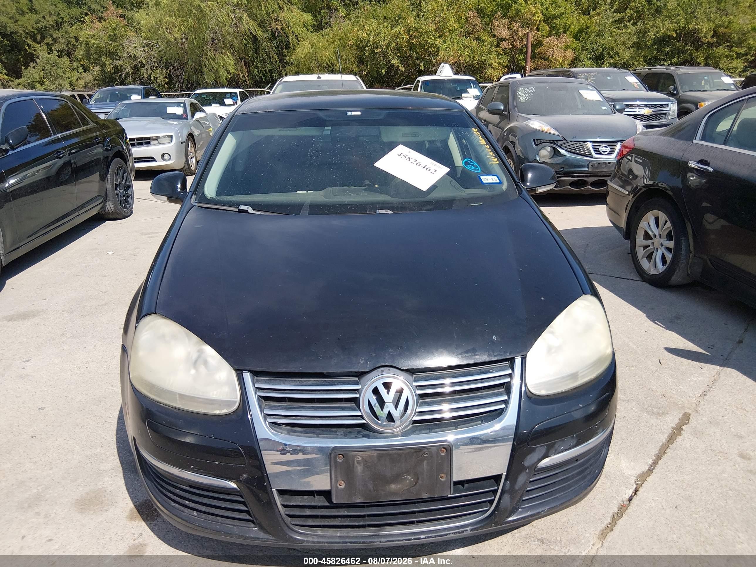 2009 Volkswagen Jetta S Black vin: 3VWJM71K79M068420