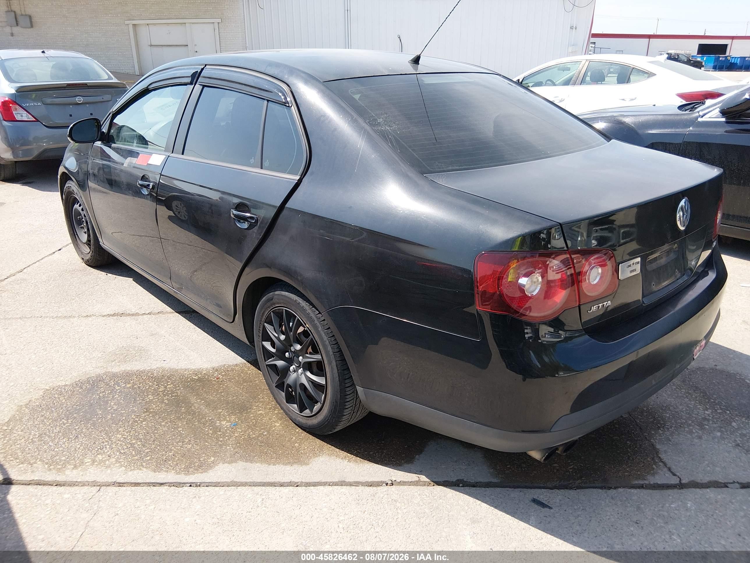 2009 Volkswagen Jetta S Black vin: 3VWJM71K79M068420