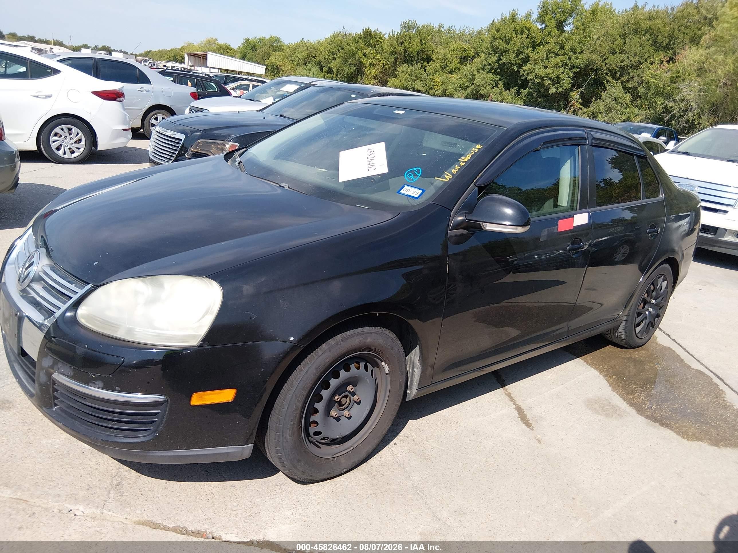 2009 Volkswagen Jetta S Black vin: 3VWJM71K79M068420