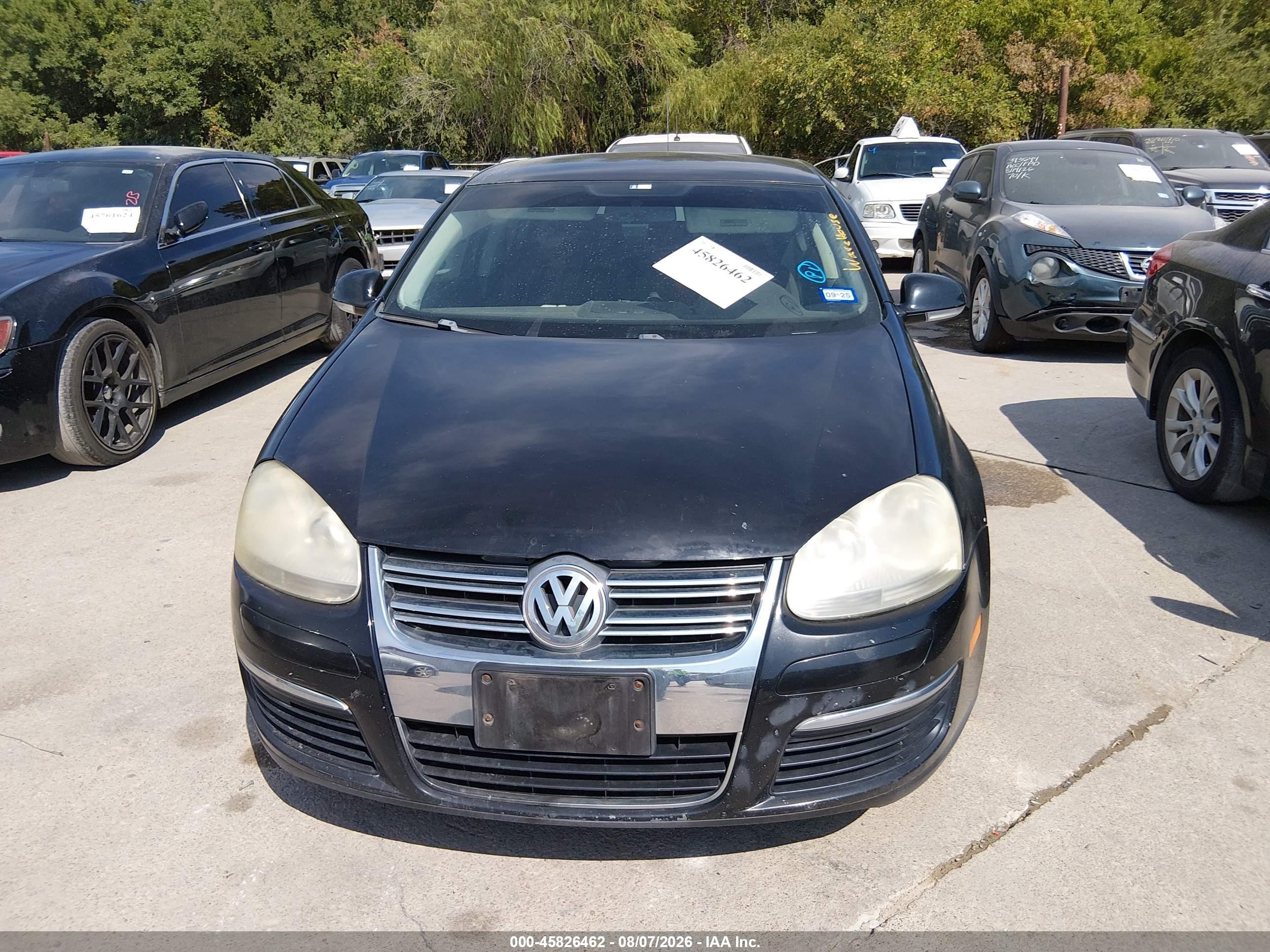 2009 Volkswagen Jetta S Black vin: 3VWJM71K79M068420