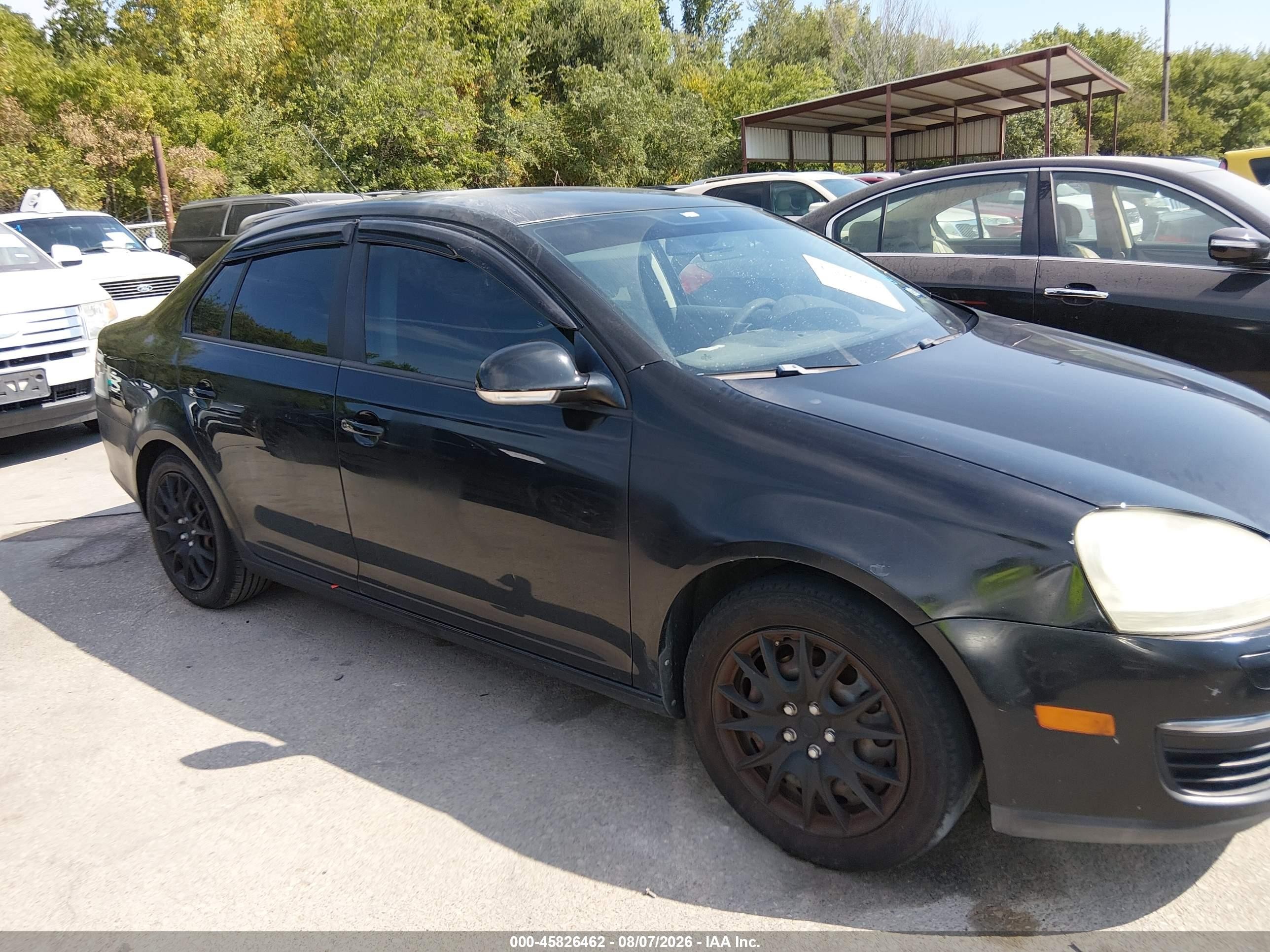 2009 Volkswagen Jetta S Black vin: 3VWJM71K79M068420