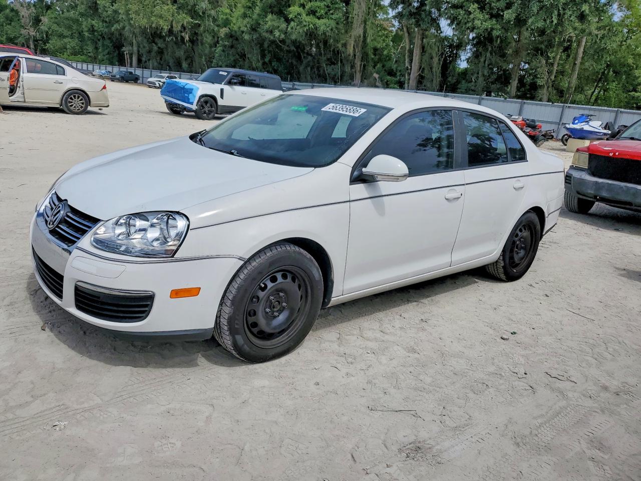 2009 Volkswagen Jetta S White vin: 3VWJM71K89M057460