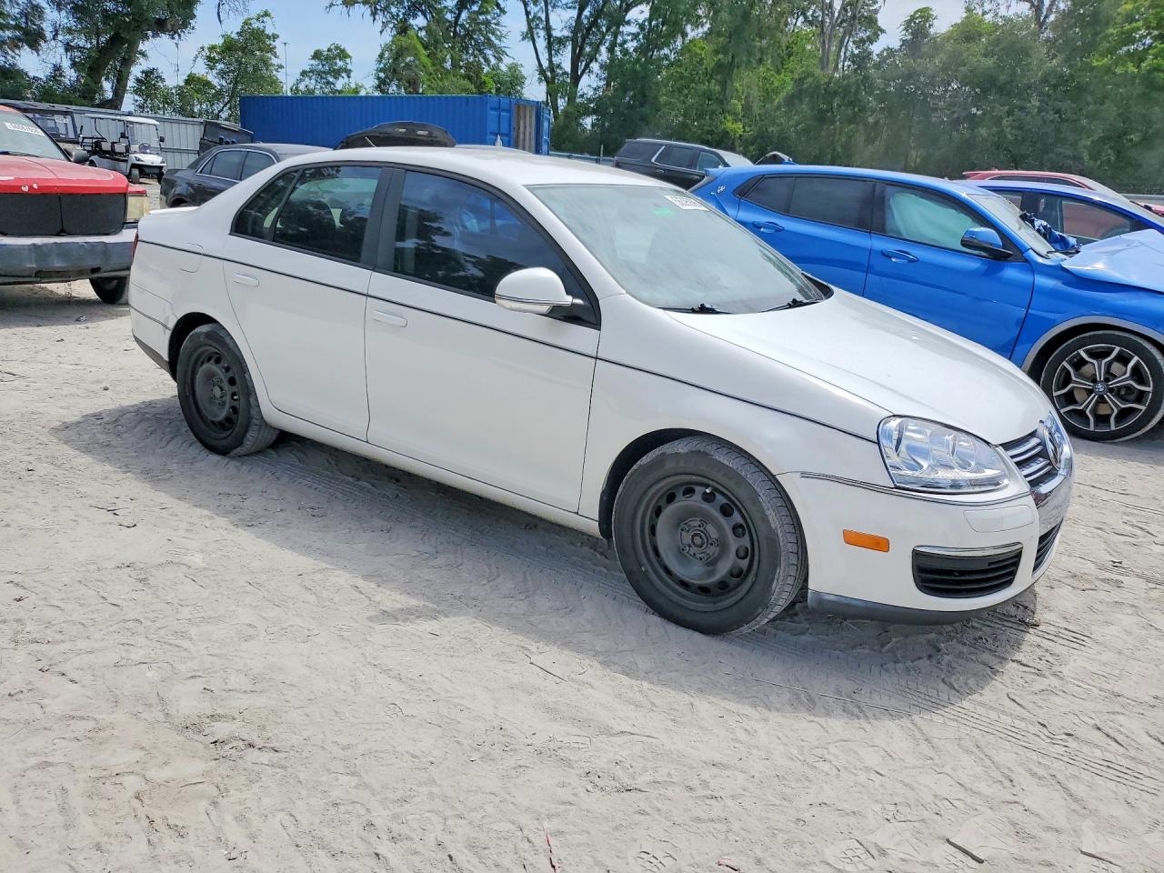 2009 Volkswagen Jetta S White vin: 3VWJM71K89M057460