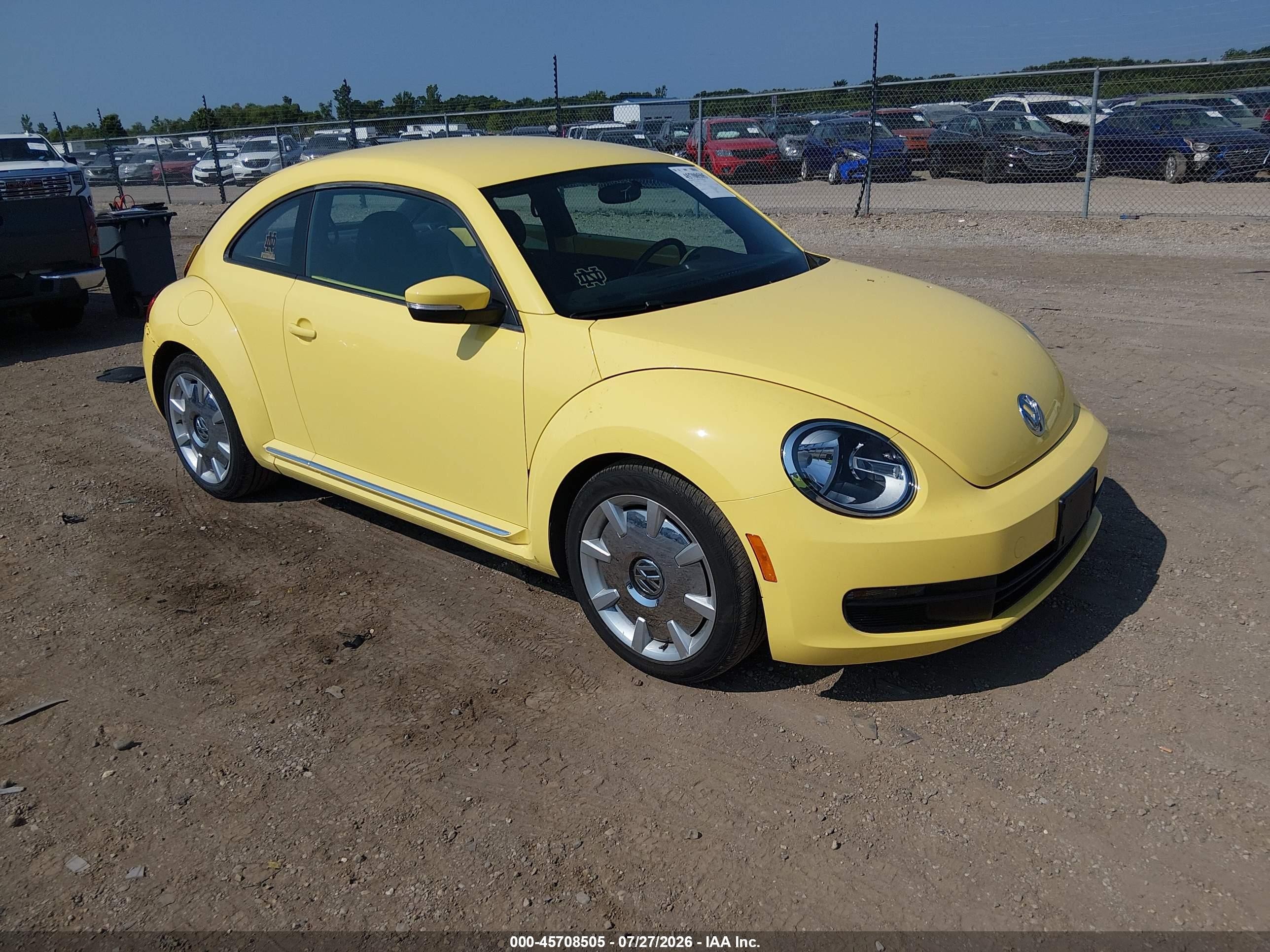 2012 Volkswagen Beetle 2.5l Желтый vin: 3VWJP7AT0CM603031