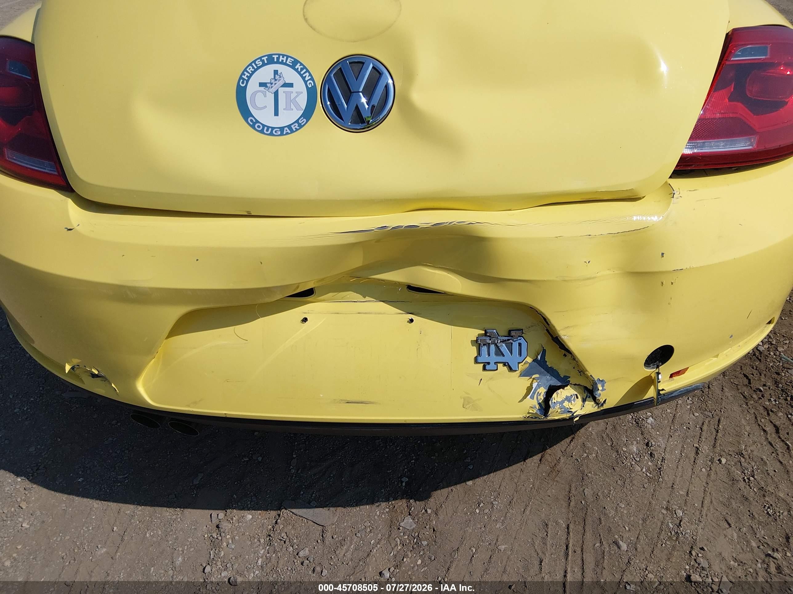 2012 Volkswagen Beetle 2.5l Yellow vin: 3VWJP7AT0CM603031