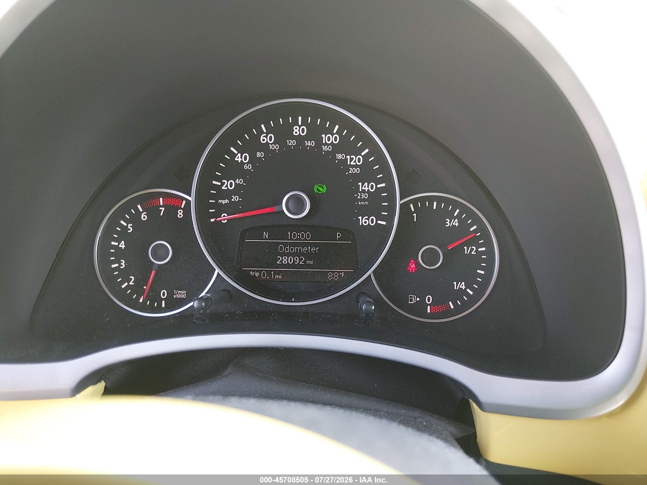 2012 Volkswagen Beetle 2.5l Yellow vin: 3VWJP7AT0CM603031