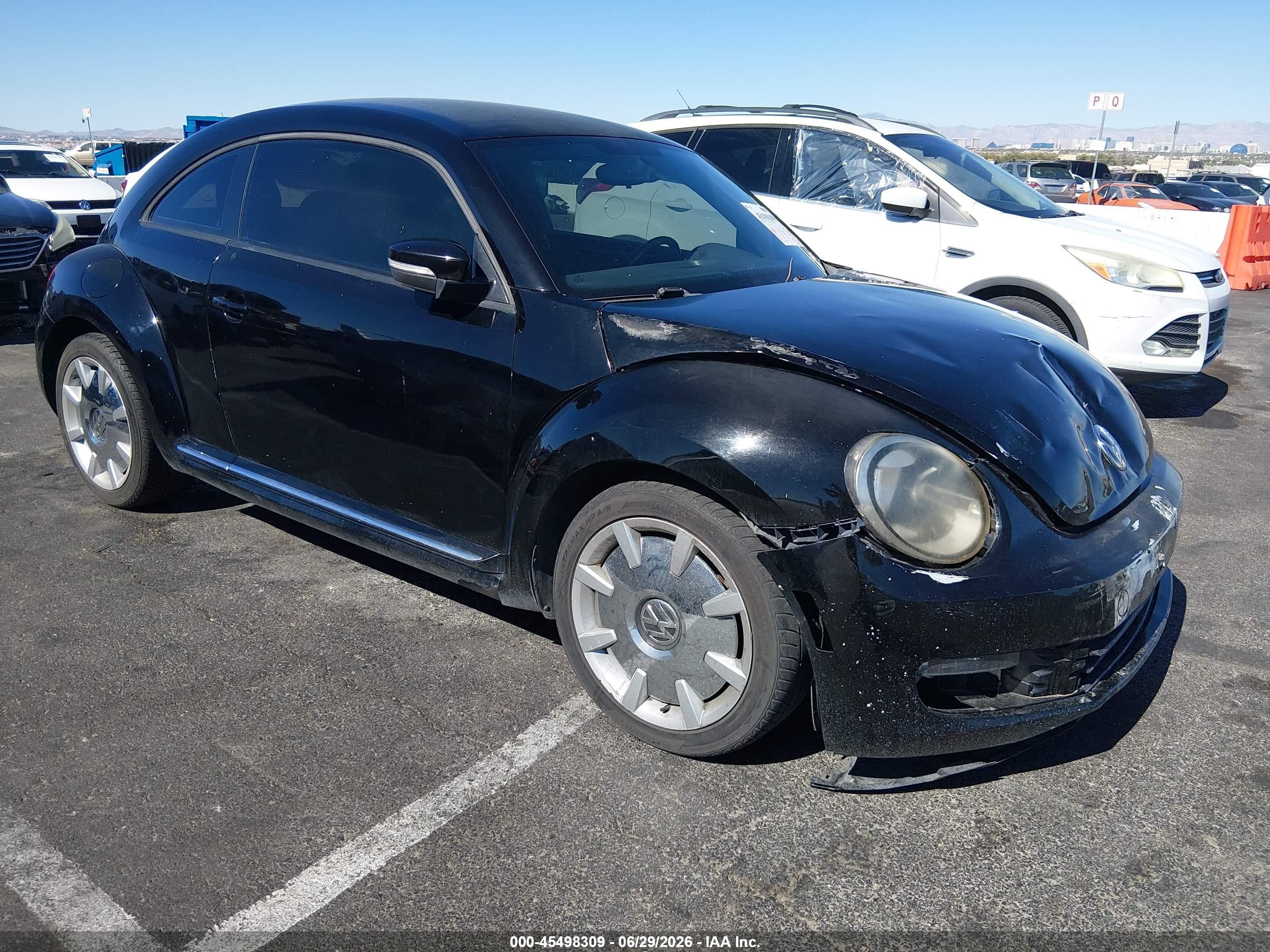 2012 Volkswagen Beetle 2.5l Black vin: 3VWJP7AT0CM629189