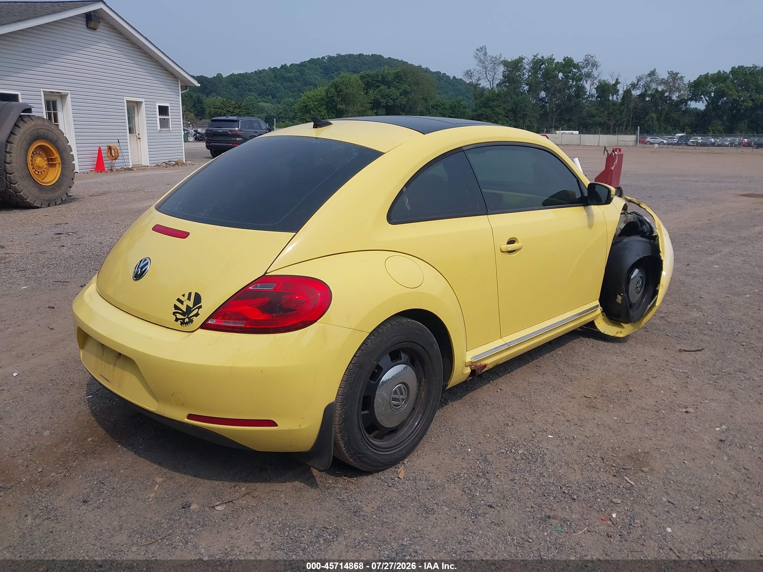 2014 Volkswagen Beetle 2.5l Yellow vin: 3VWJP7AT0EM610953