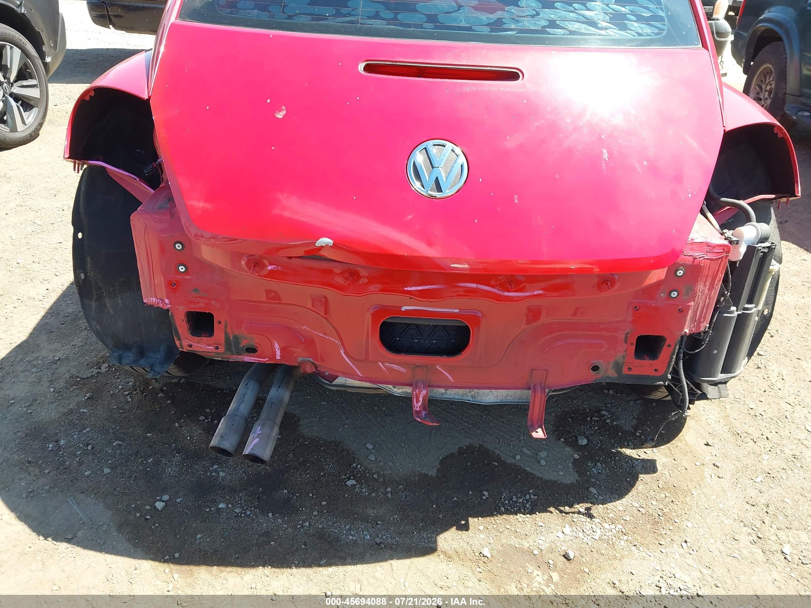 2012 Volkswagen Beetle 2.5l Красный vin: 3VWJP7AT1CM602132