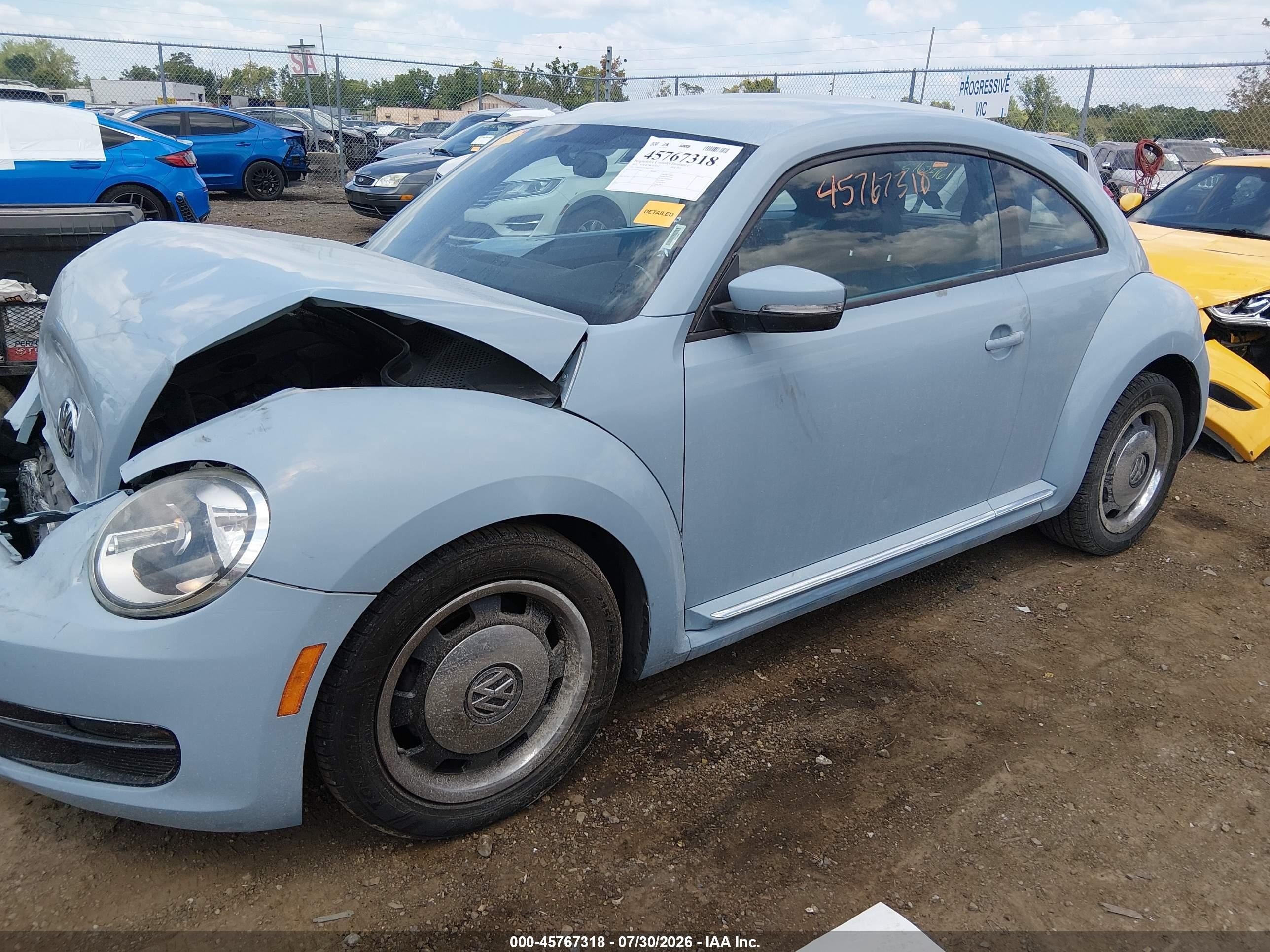2012 Volkswagen Beetle 2.5l Light Blue vin: 3VWJP7AT1CM617214