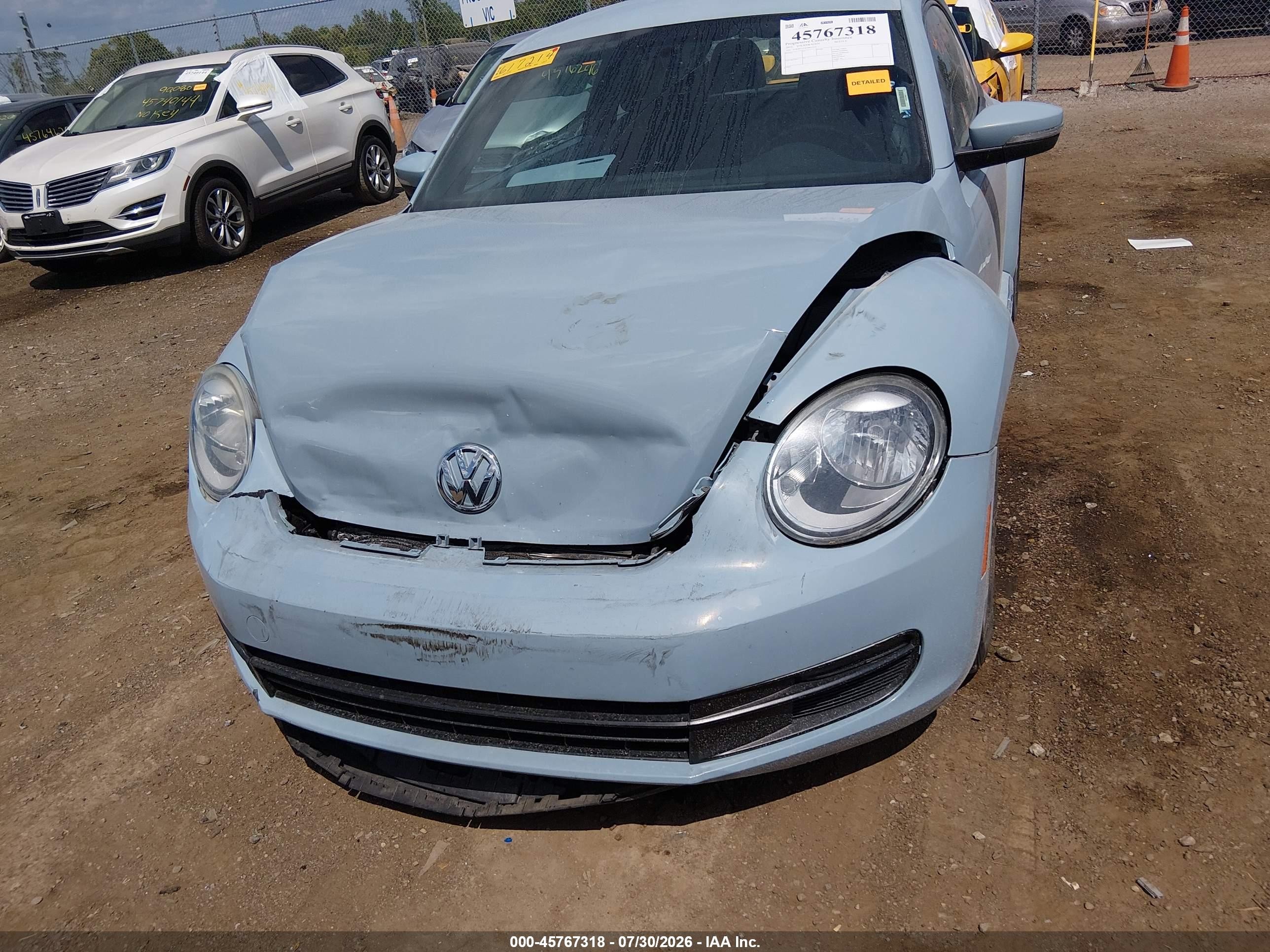 2012 Volkswagen Beetle 2.5l Light Blue vin: 3VWJP7AT1CM617214