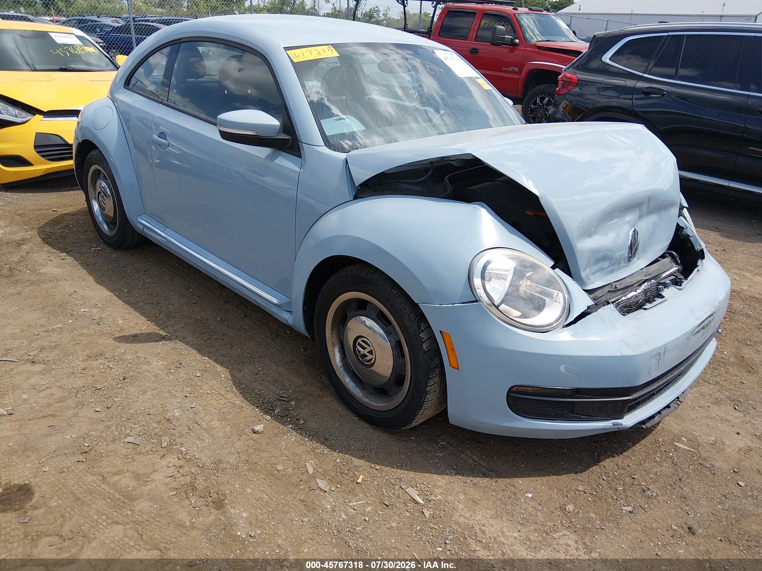 2012 Volkswagen Beetle 2.5l Light Blue vin: 3VWJP7AT1CM617214