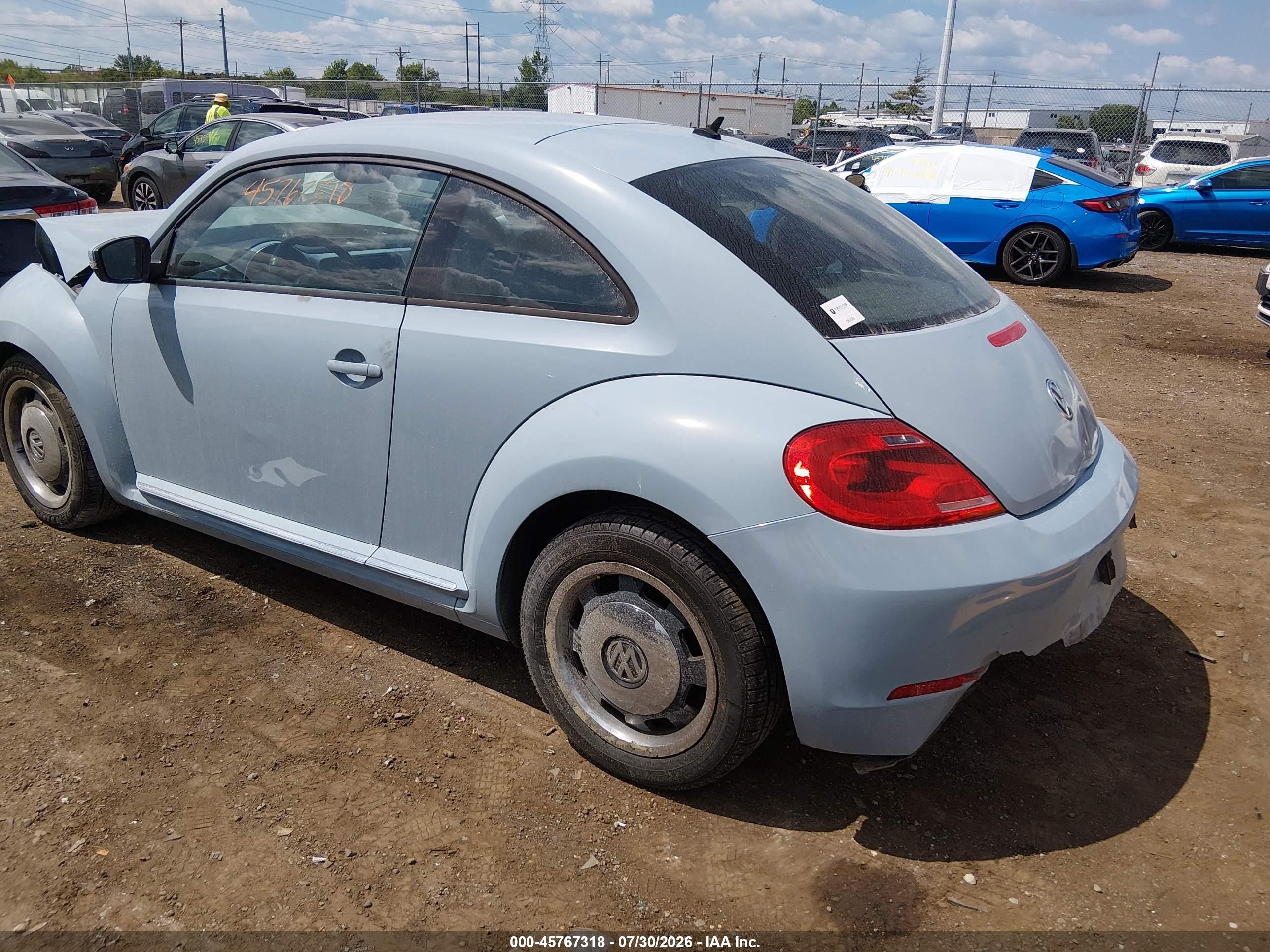 2012 Volkswagen Beetle 2.5l Light Blue vin: 3VWJP7AT1CM617214