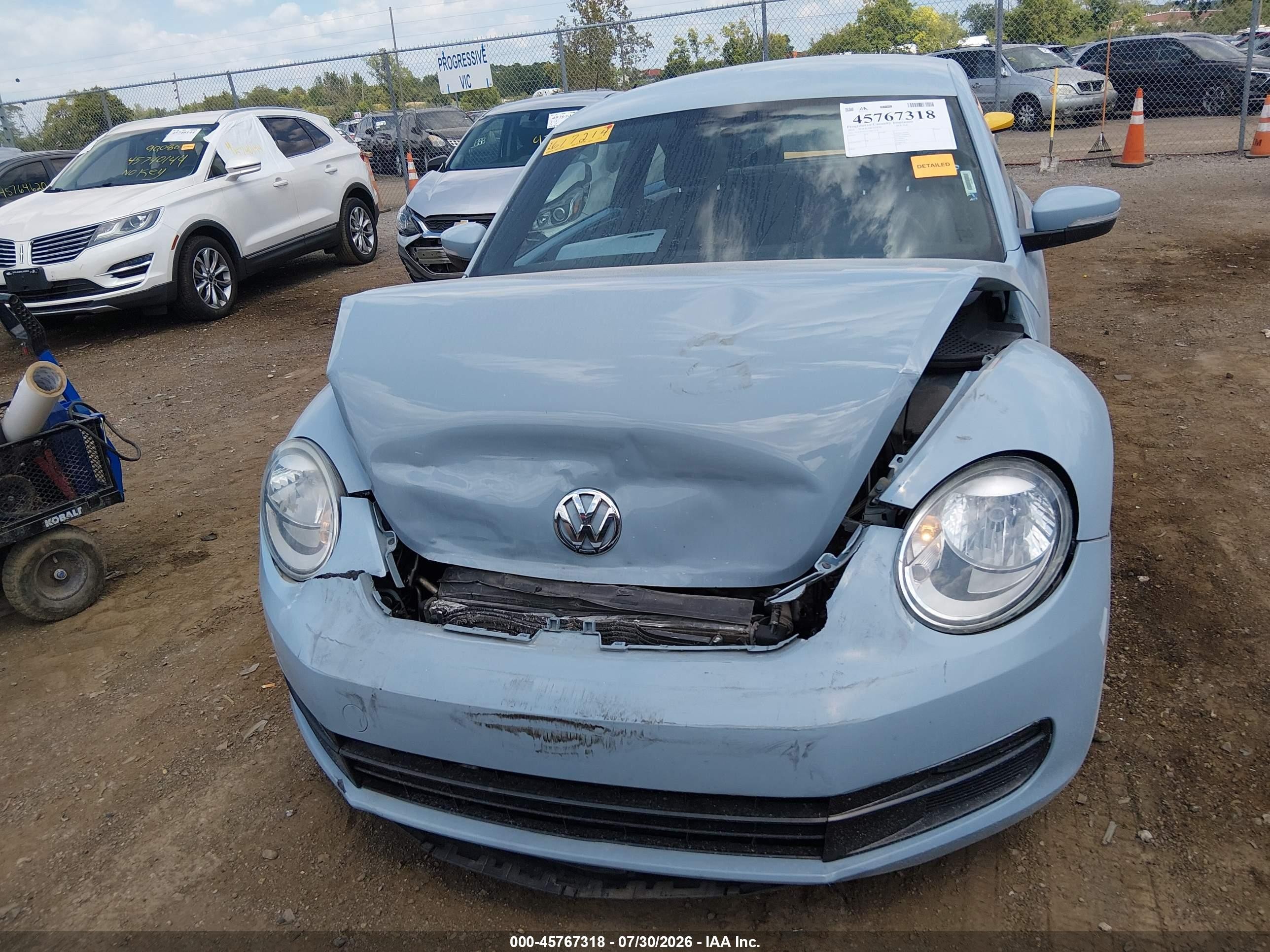 2012 Volkswagen Beetle 2.5l Light Blue vin: 3VWJP7AT1CM617214