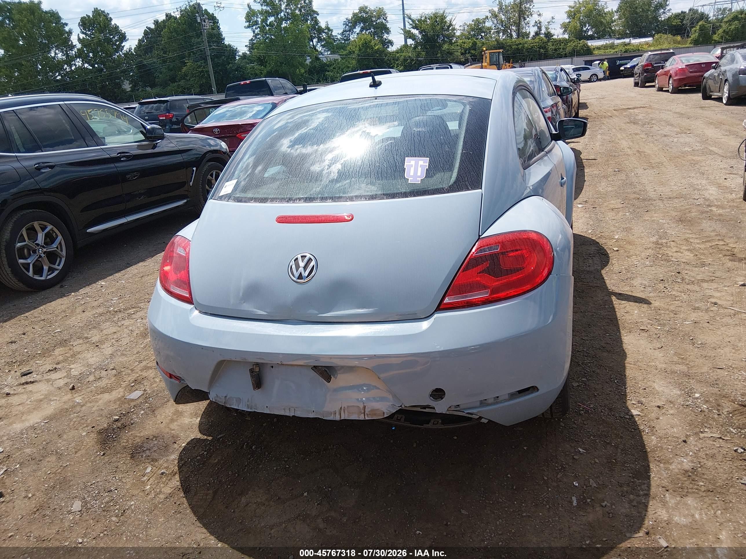 2012 Volkswagen Beetle 2.5l Light Blue vin: 3VWJP7AT1CM617214