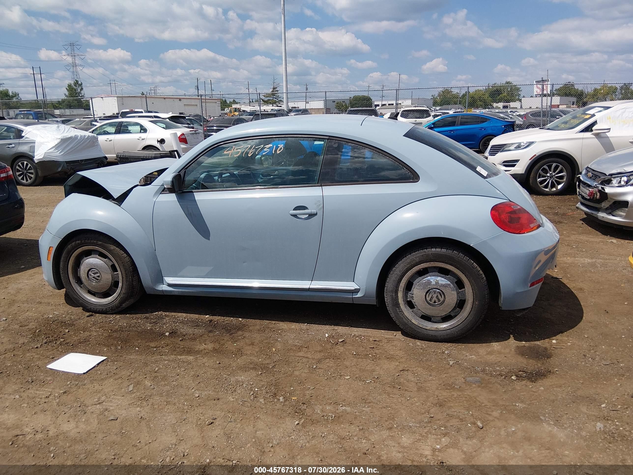 2012 Volkswagen Beetle 2.5l Light Blue vin: 3VWJP7AT1CM617214