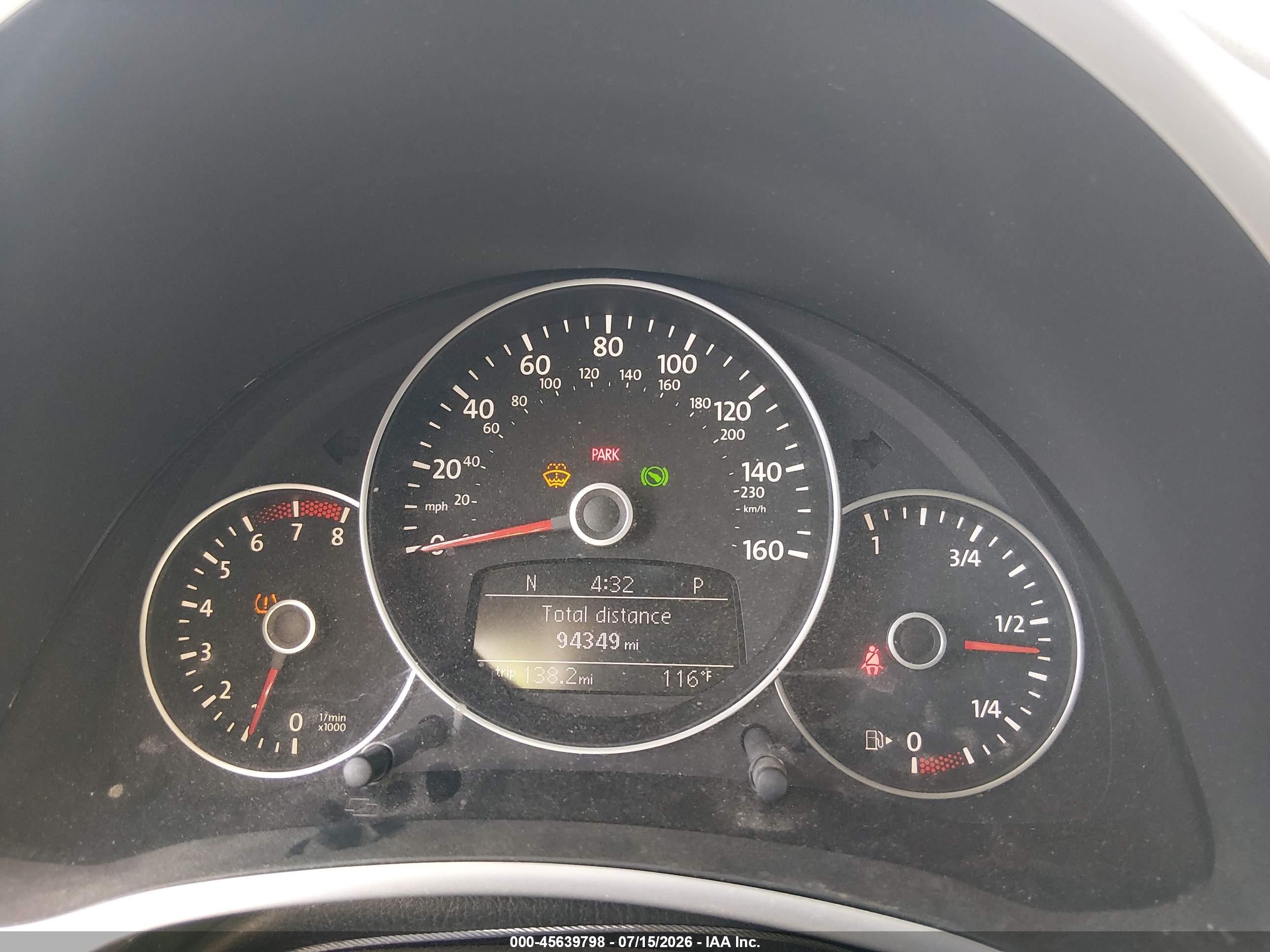 2012 Volkswagen Beetle 2.5l Light Blue vin: 3VWJP7AT1CM654232