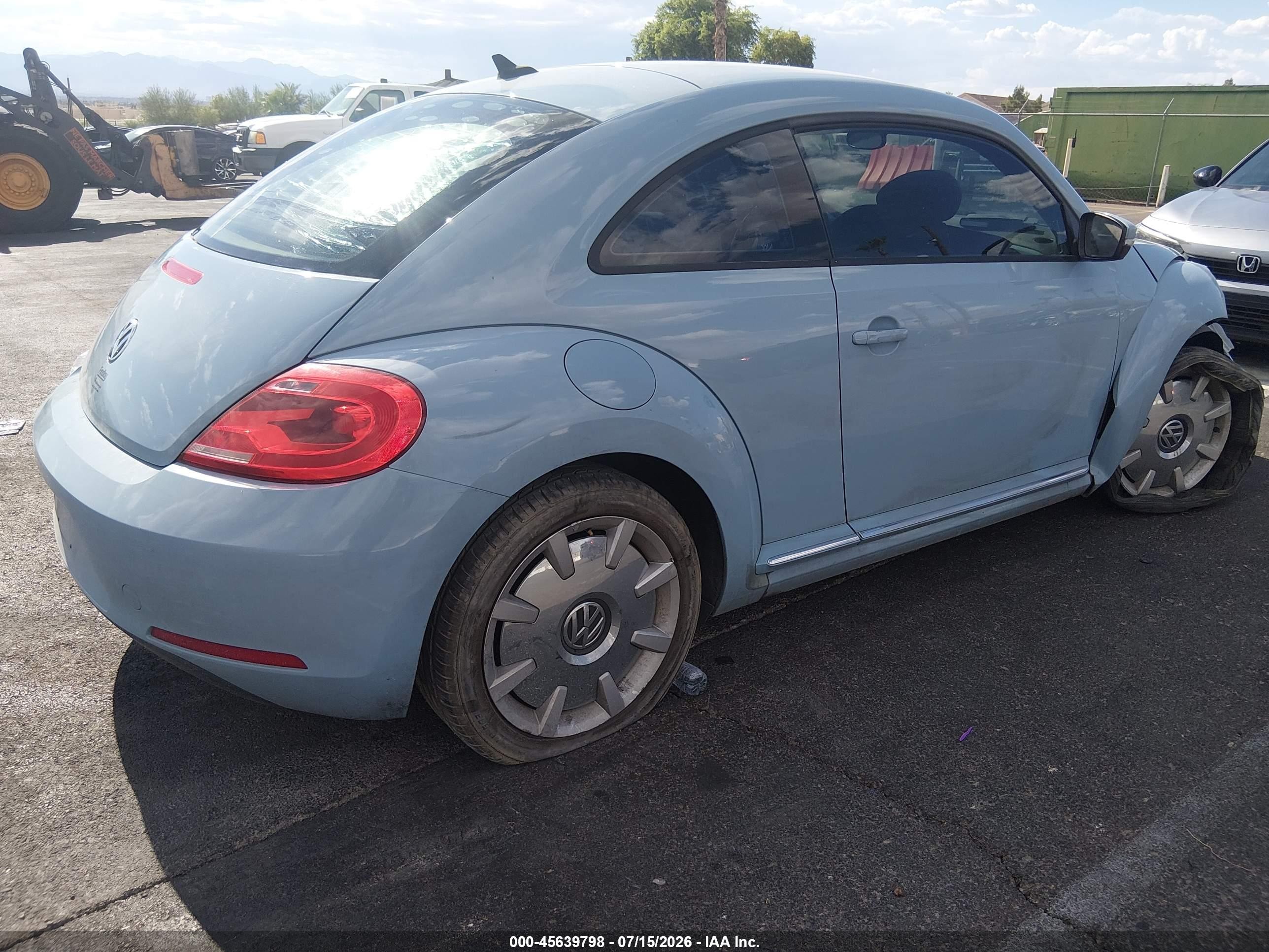 2012 Volkswagen Beetle 2.5l Light Blue vin: 3VWJP7AT1CM654232