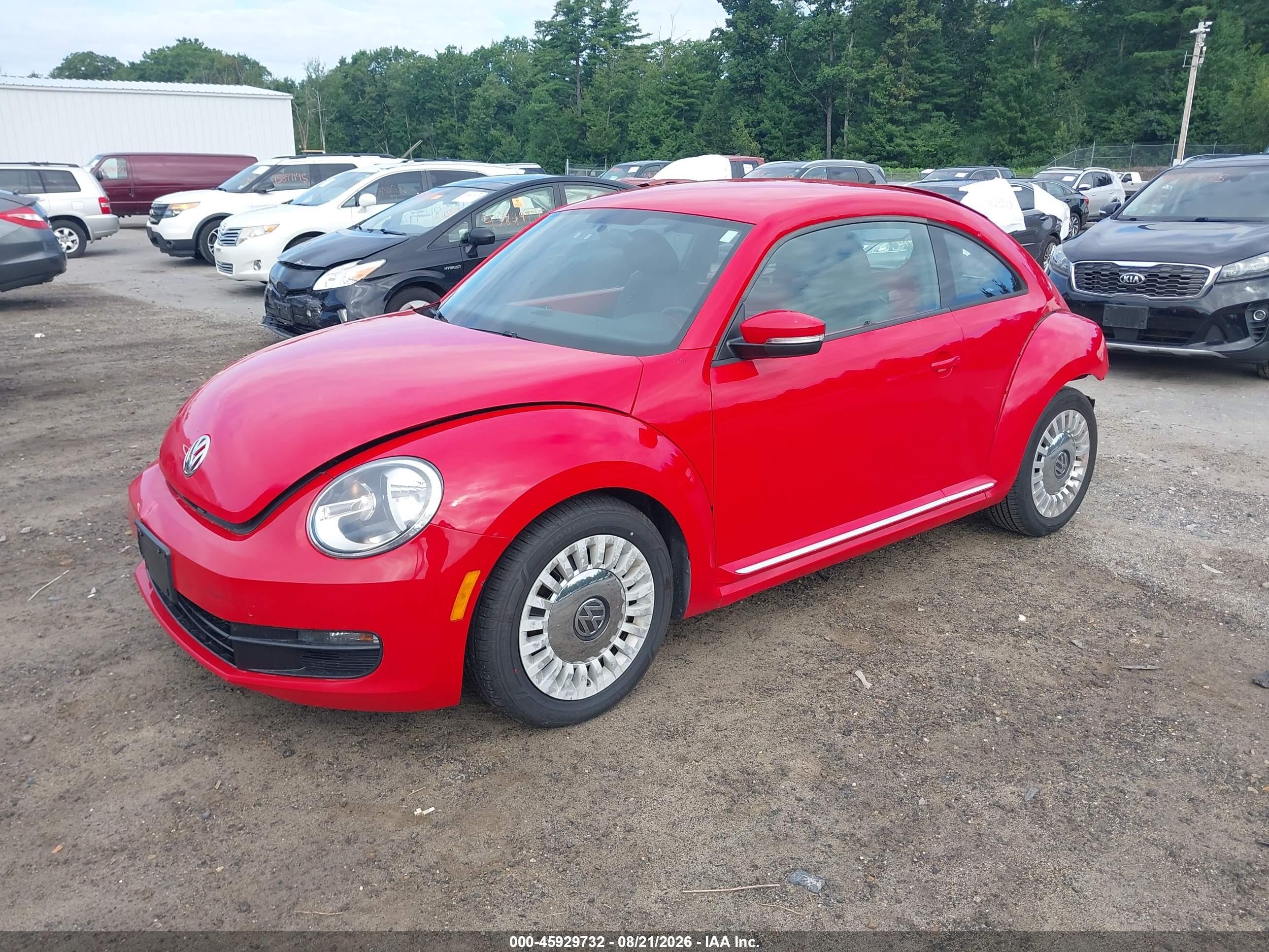2013 Volkswagen Beetle 2.5l Red vin: 3VWJP7AT3DM680316