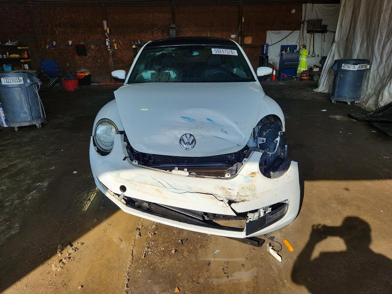 2013 Volkswagen Beetle White vin: 3VWJP7AT4DM630217