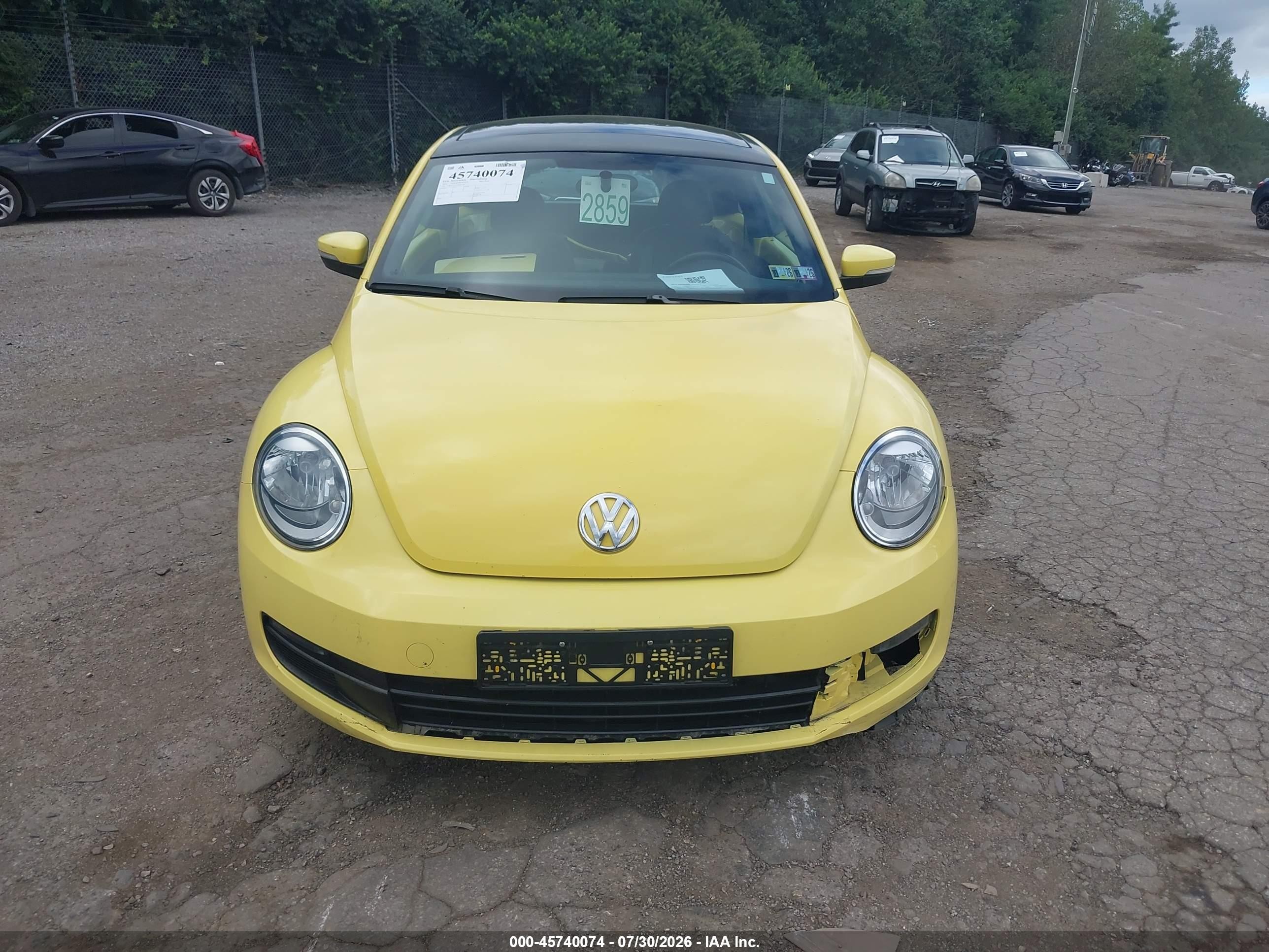 2013 Volkswagen Beetle 2.5l Yellow vin: 3VWJP7AT5DM647740