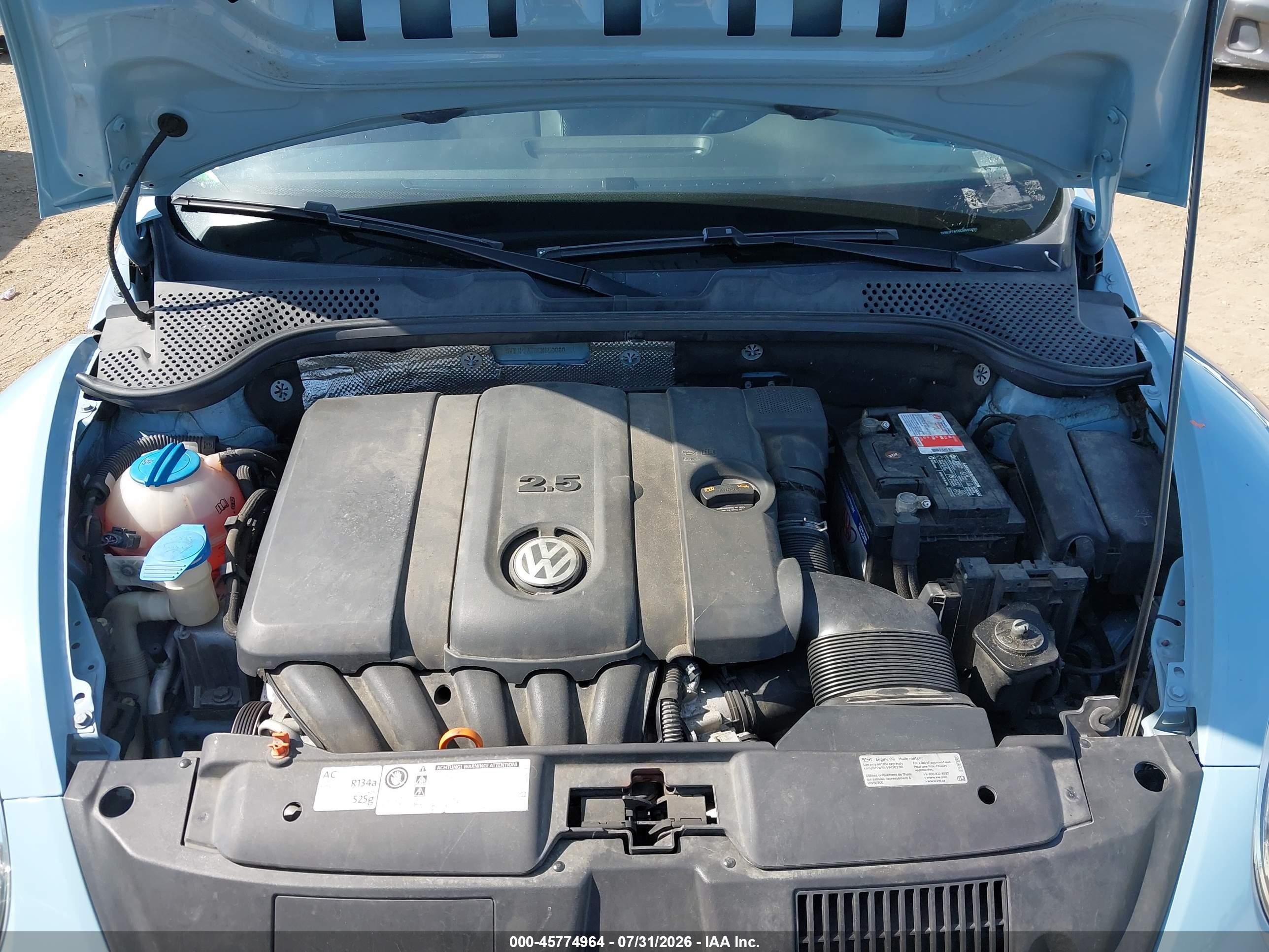 2012 Volkswagen Beetle 2.5l Light Blue vin: 3VWJP7AT6CM650080