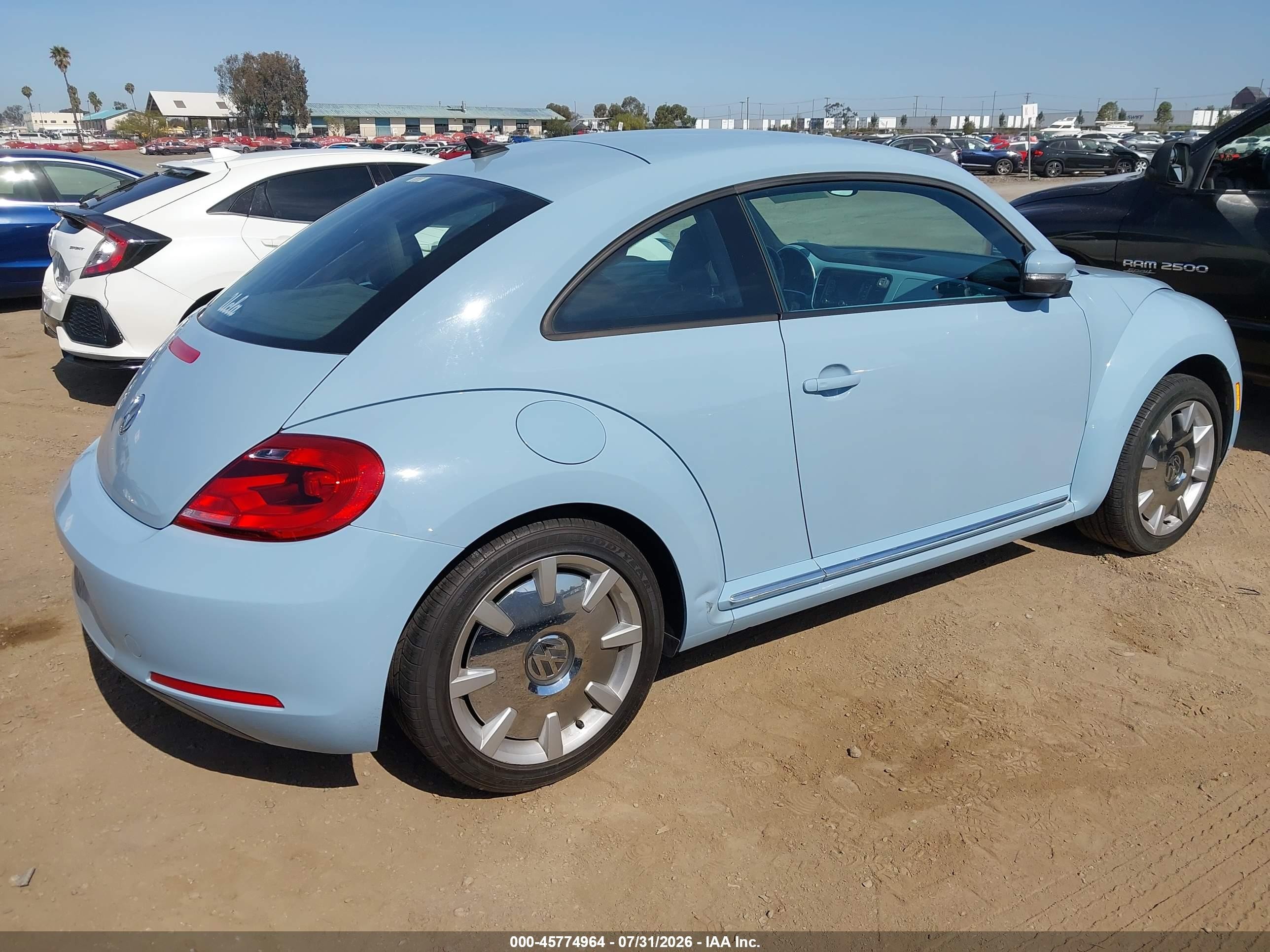 2012 Volkswagen Beetle 2.5l Light Blue vin: 3VWJP7AT6CM650080